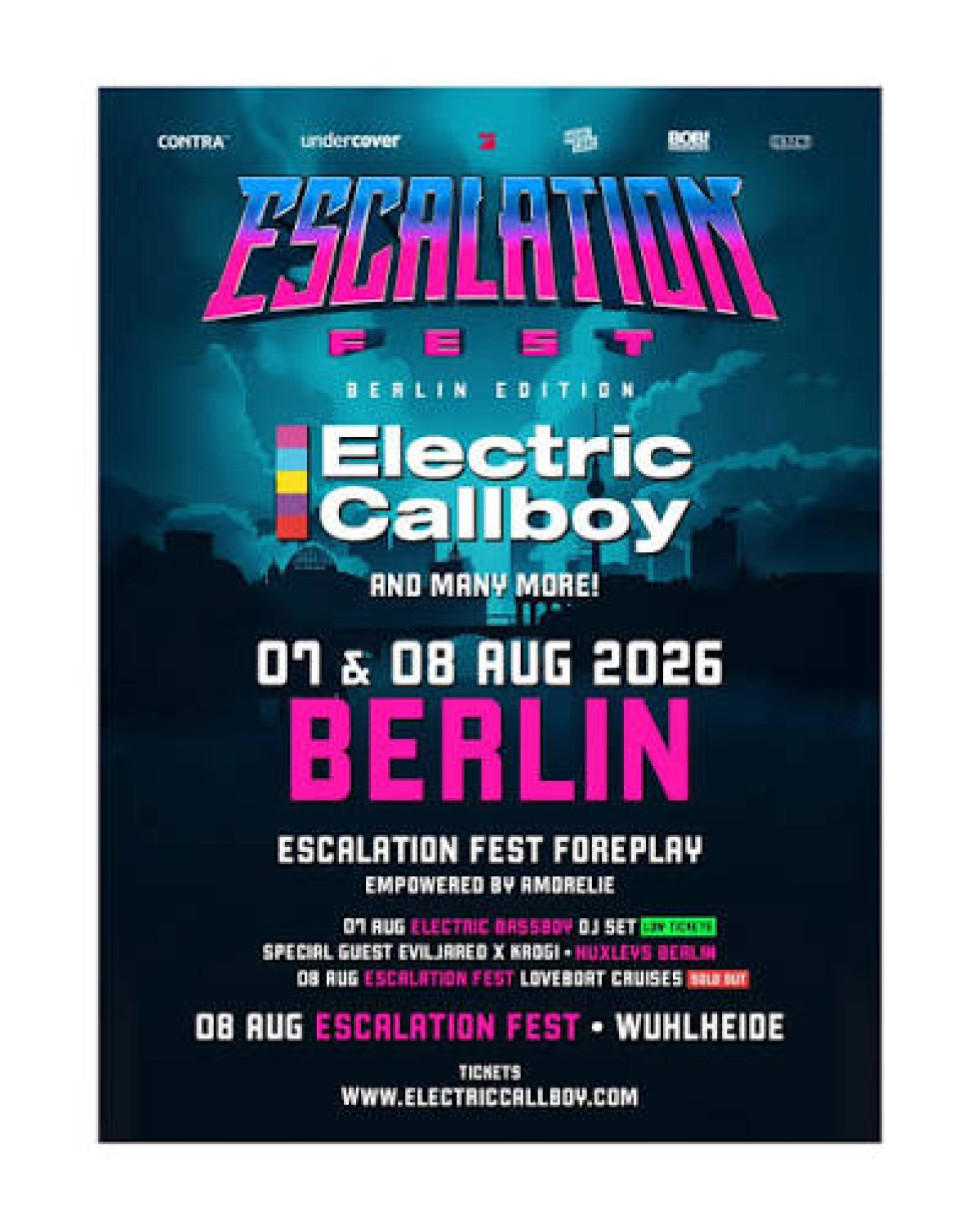 Escalation Fest with Electric Callboy and more en Parkbühne Wuhlheide Tickets