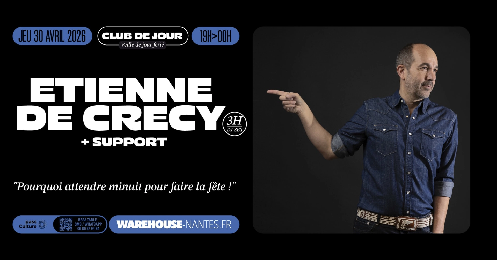 Etienne de Crecy en Warehouse Nantes Tickets