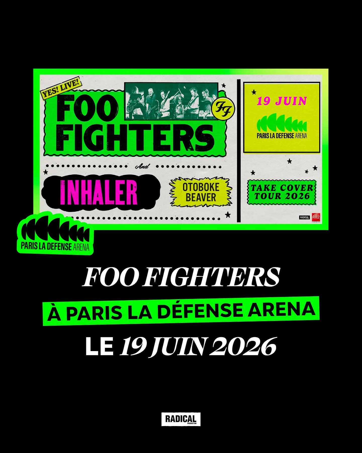 Billets Foo Fighters (Paris La Defense Arena - Paris)