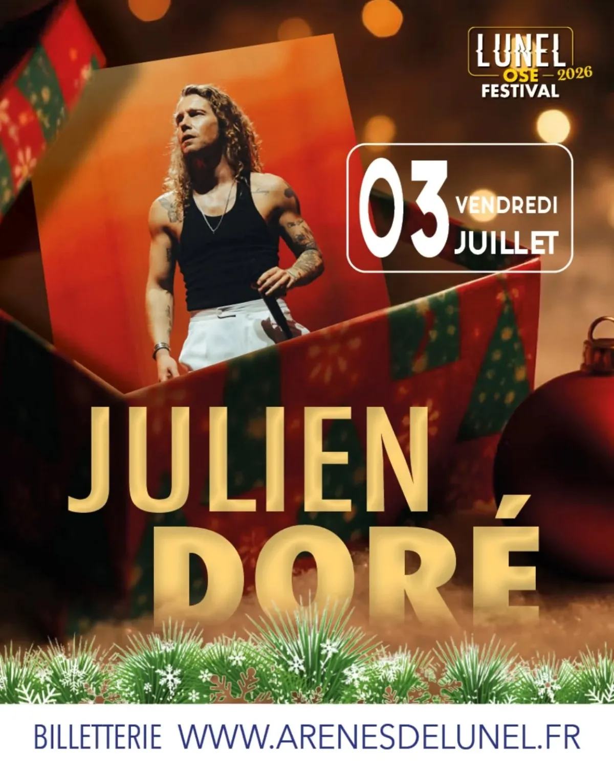 Billets Julien Doré (Arenes de Lunel - Lunel)