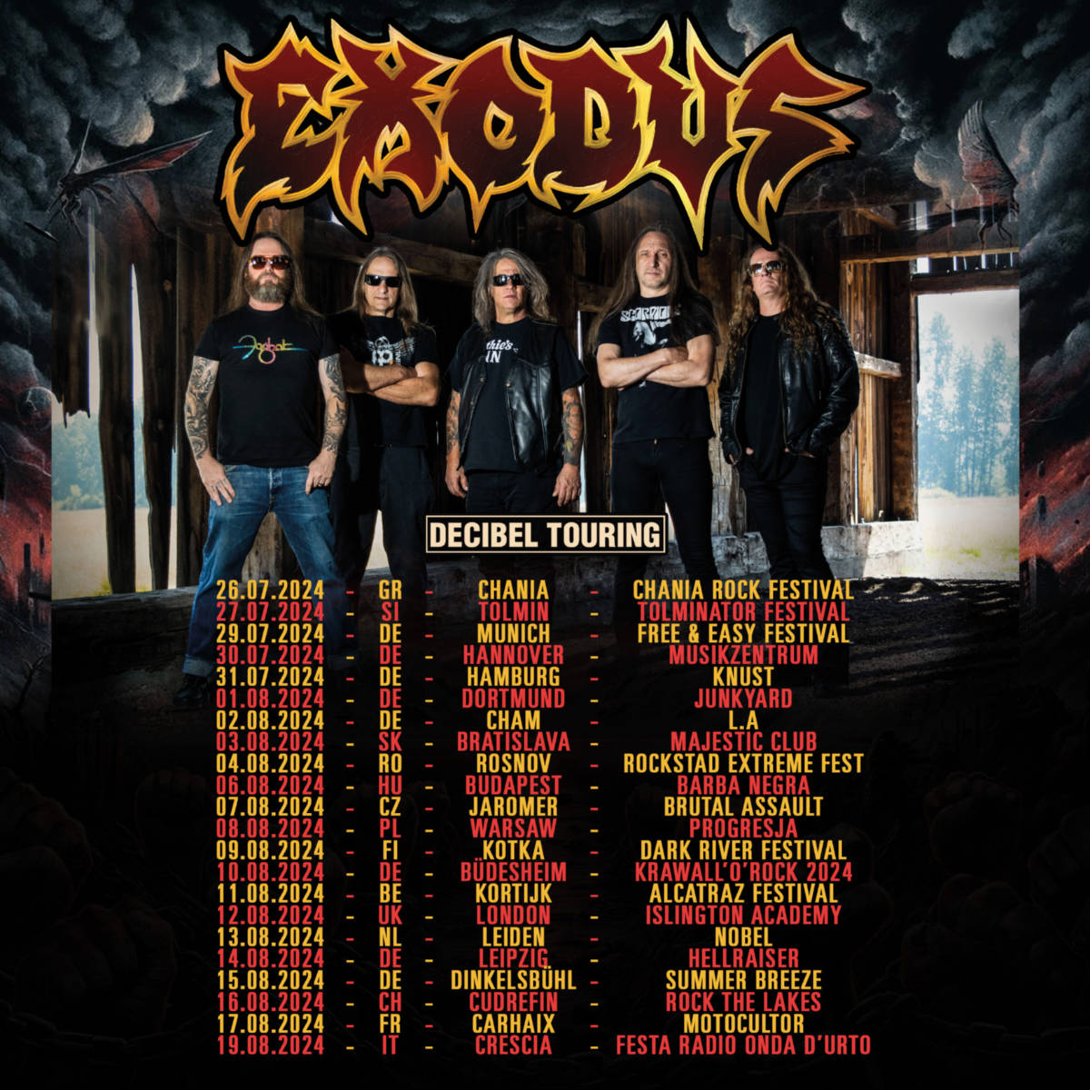 Exodus - Summer 2024 Tour en Knust Tickets
