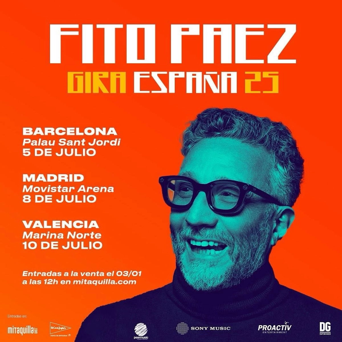 Billets Fito Paez (Palau Sant Jordi - Barcelone)