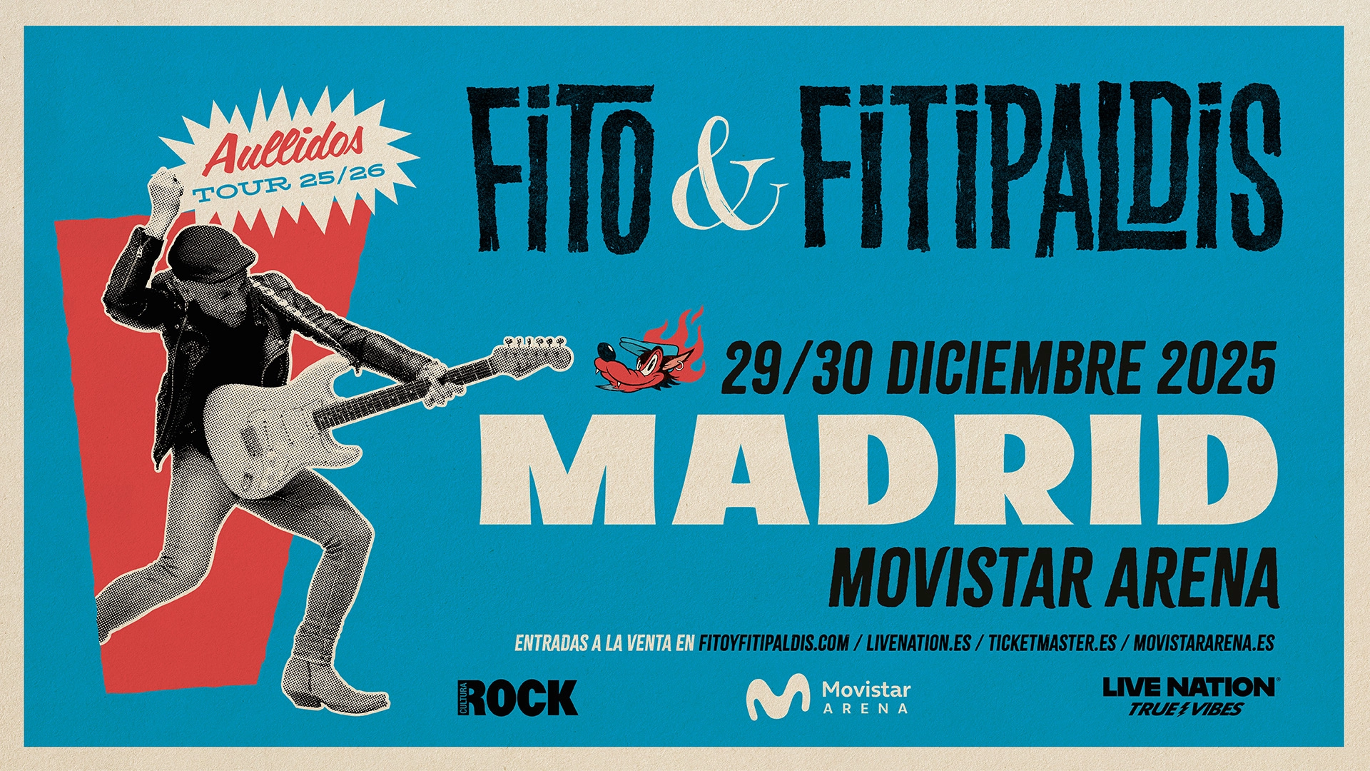 Fito y Fitipaldis en Movistar Arena Madrid Tickets