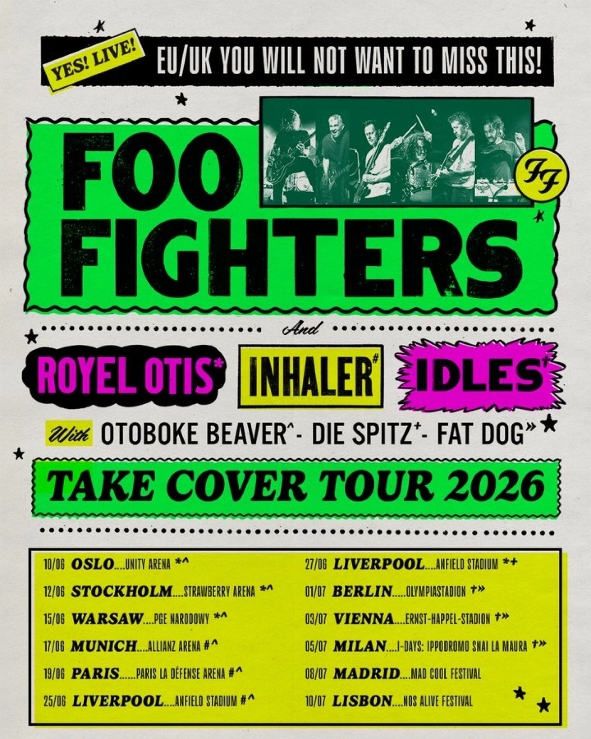 Billets Foo Fighters (Ernst Happel Stadion - Vienne)
