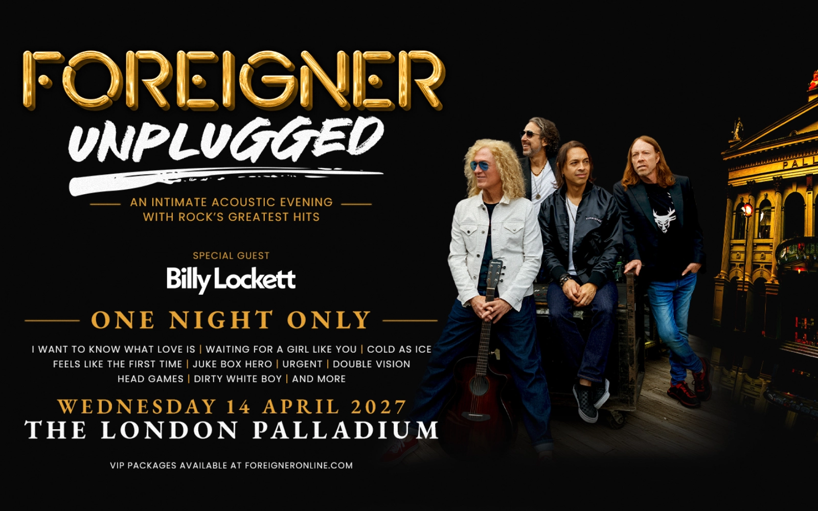 Foreigner at London Palladium Tickets