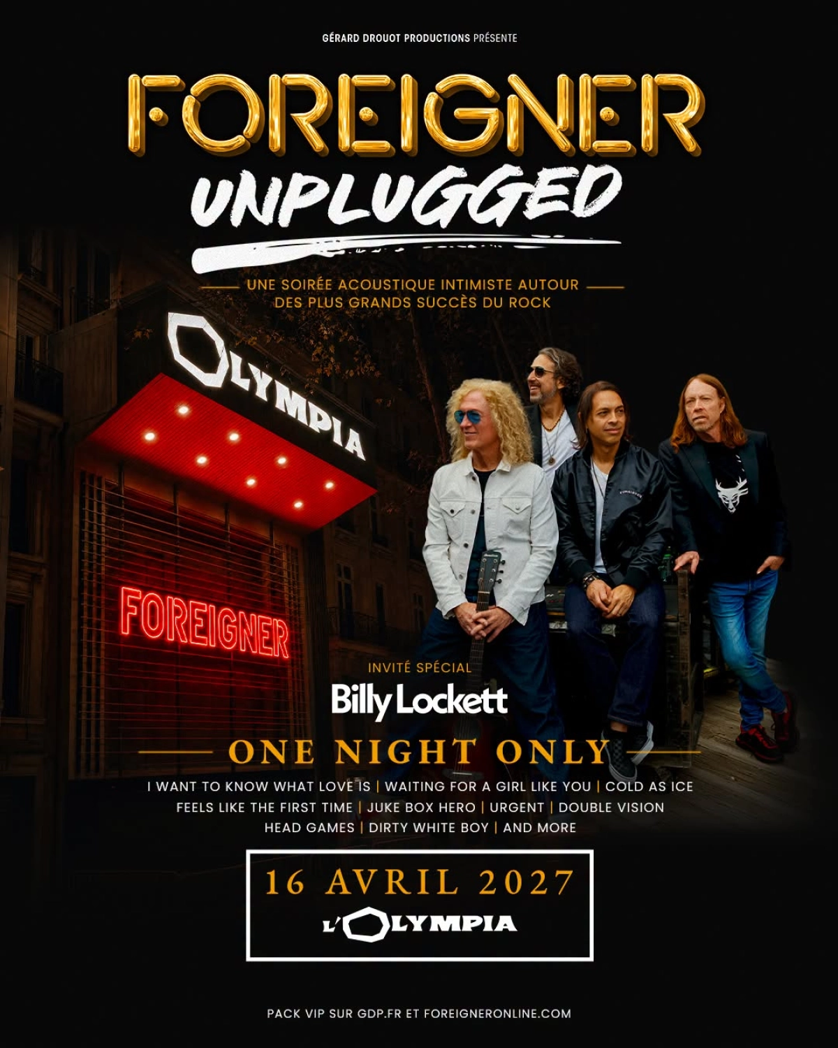 Billets Foreigner (Olympia - Paris)