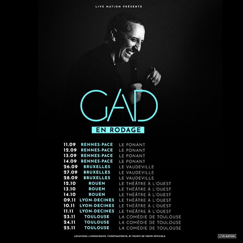 Billets Gad Elmaleh (Theatre a l'Ouest - Rouen)