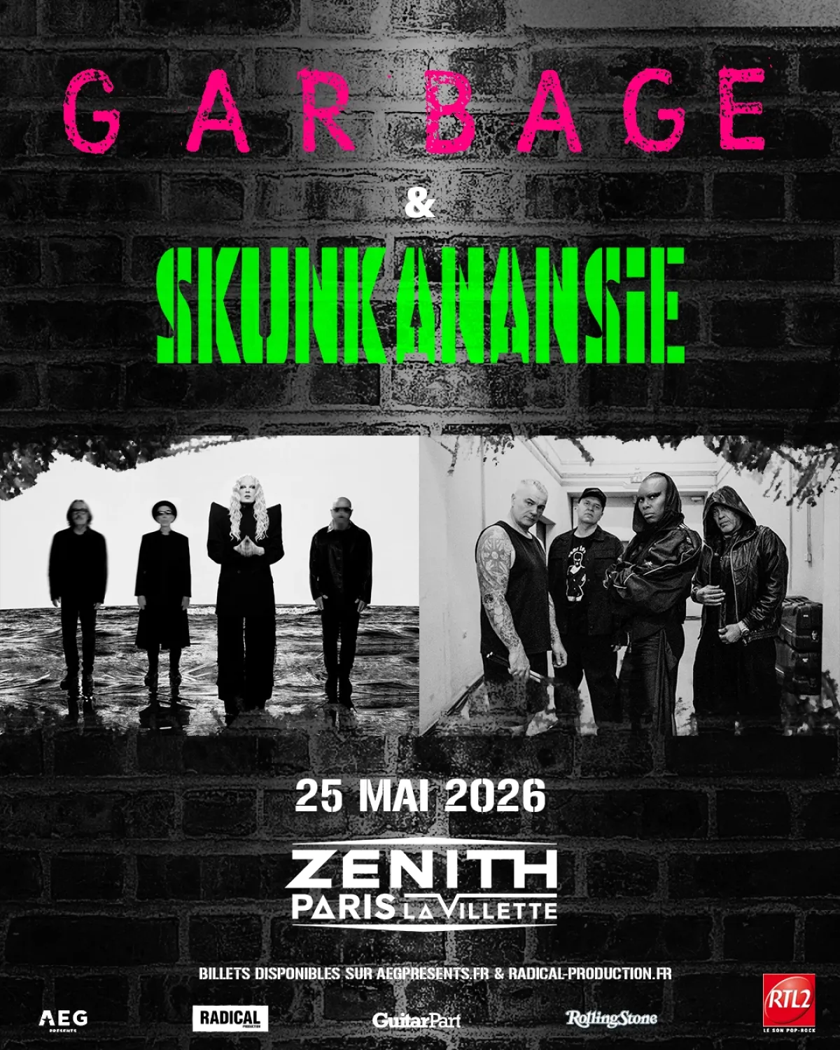 Billets Garbage - Skunk Anansie (Zenith Paris - Paris)