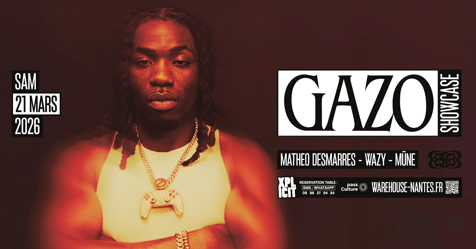 Gazo at Warehouse Nantes Tickets