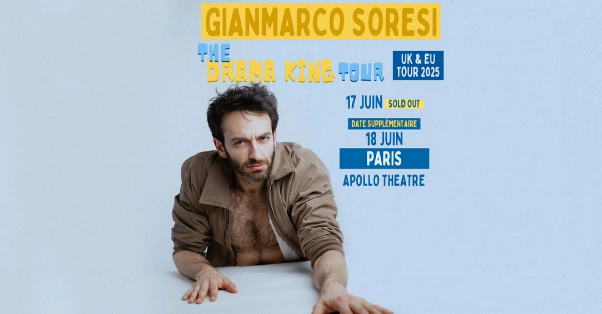 Billets Gianmarco Soresi (Apollo Theatre - Paris)