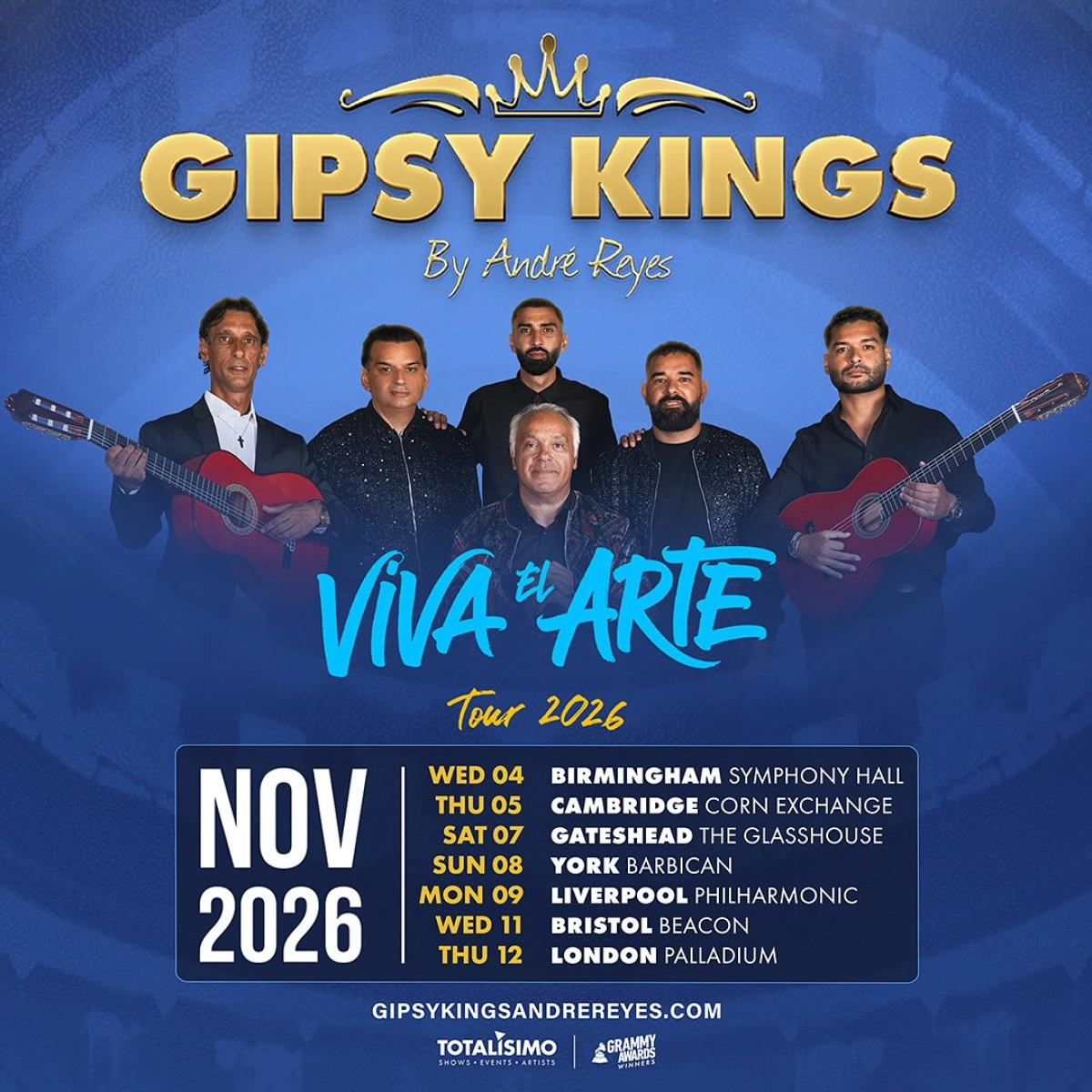Gipsy Kings Feat Andre Reyes at Liverpool Philharmonic Hall Tickets
