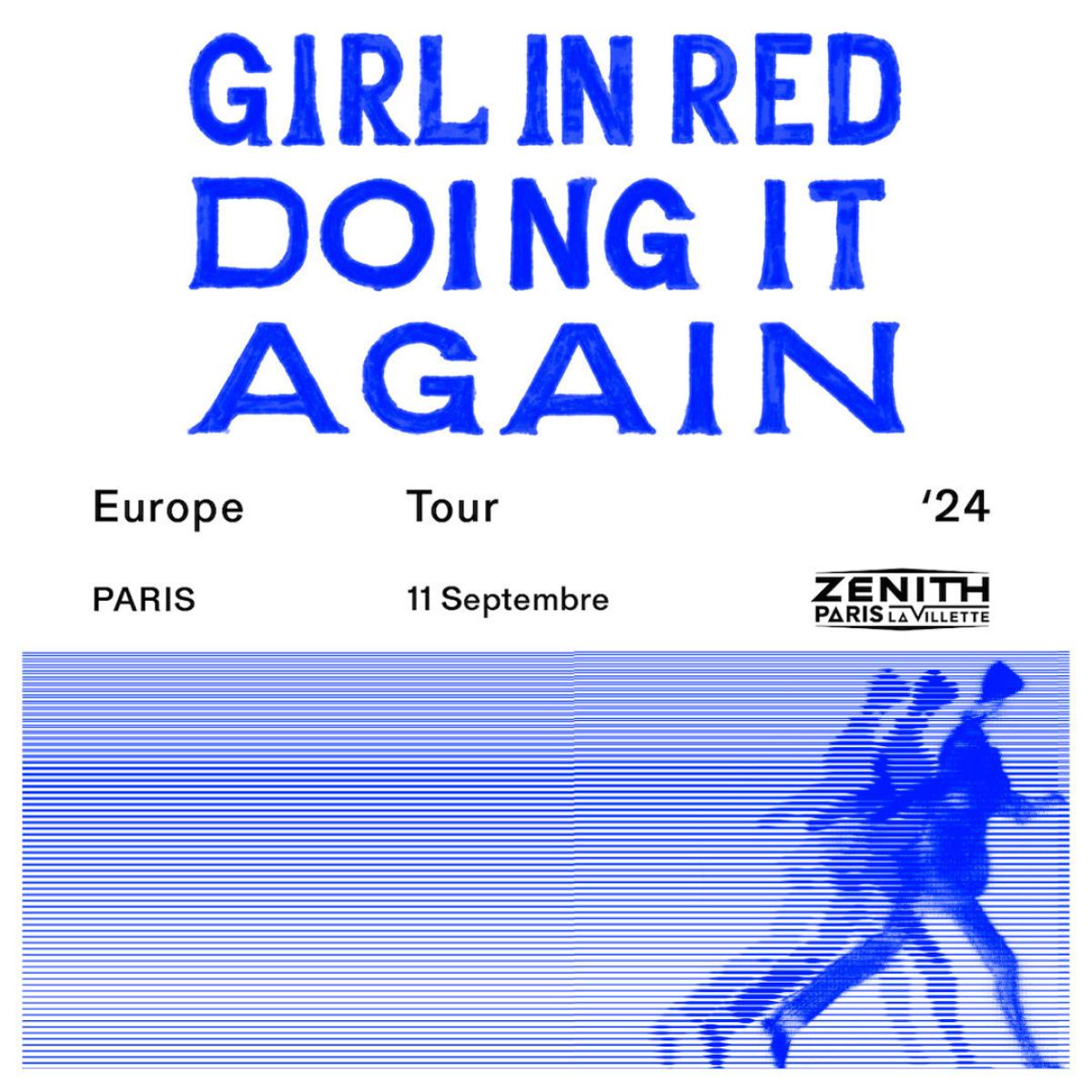 girl in red in der Zenith Paris Tickets