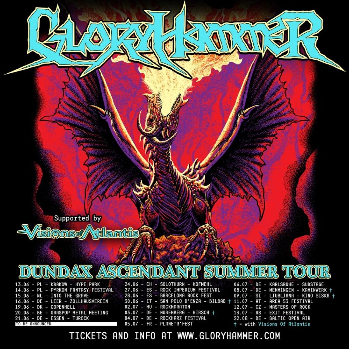 Billets Gloryhammer - Visions Of Atlantis (Hirsch Nürnberg - Nuremberg)