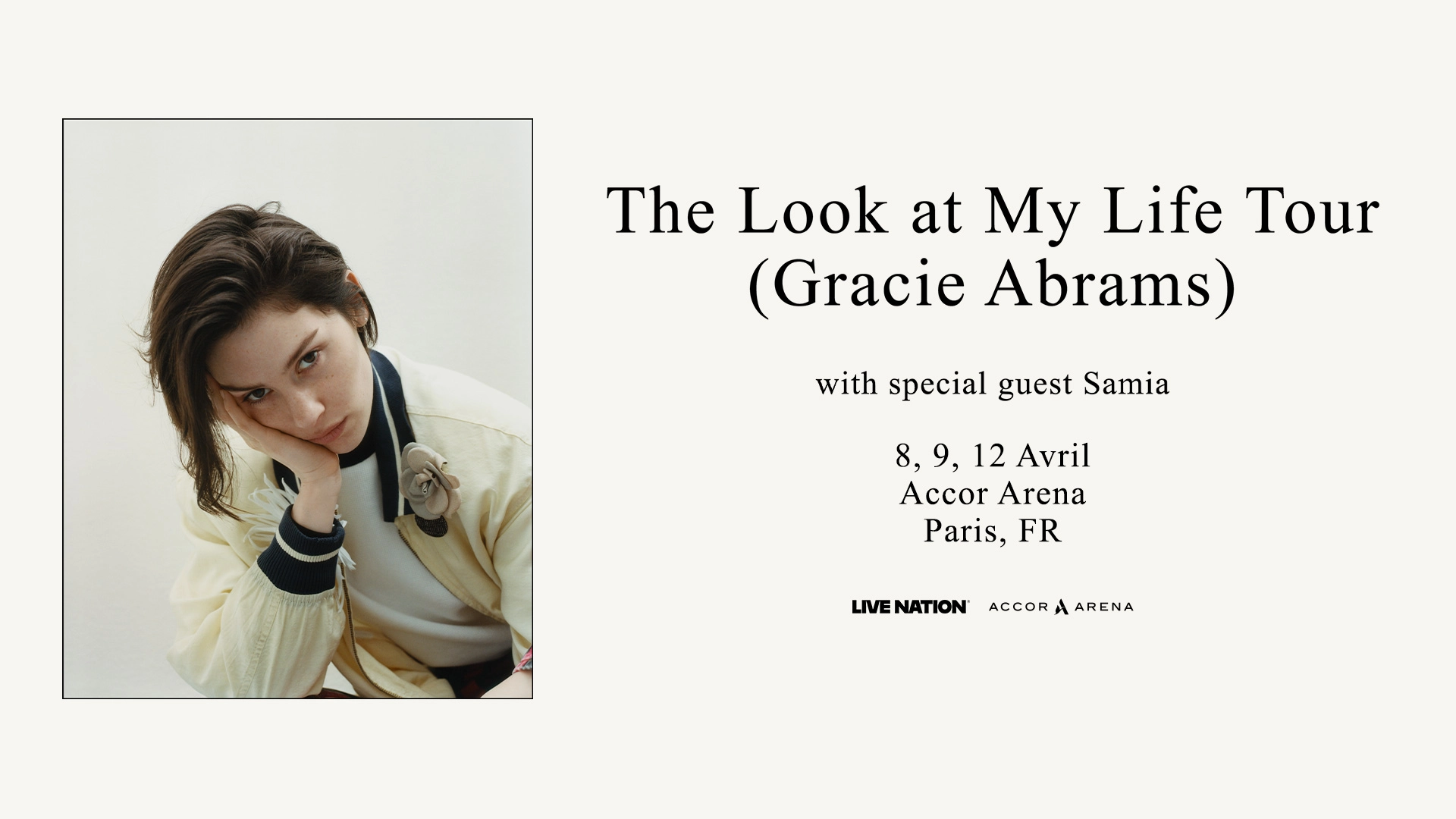 Gracie Abrams al Accor Arena Tickets