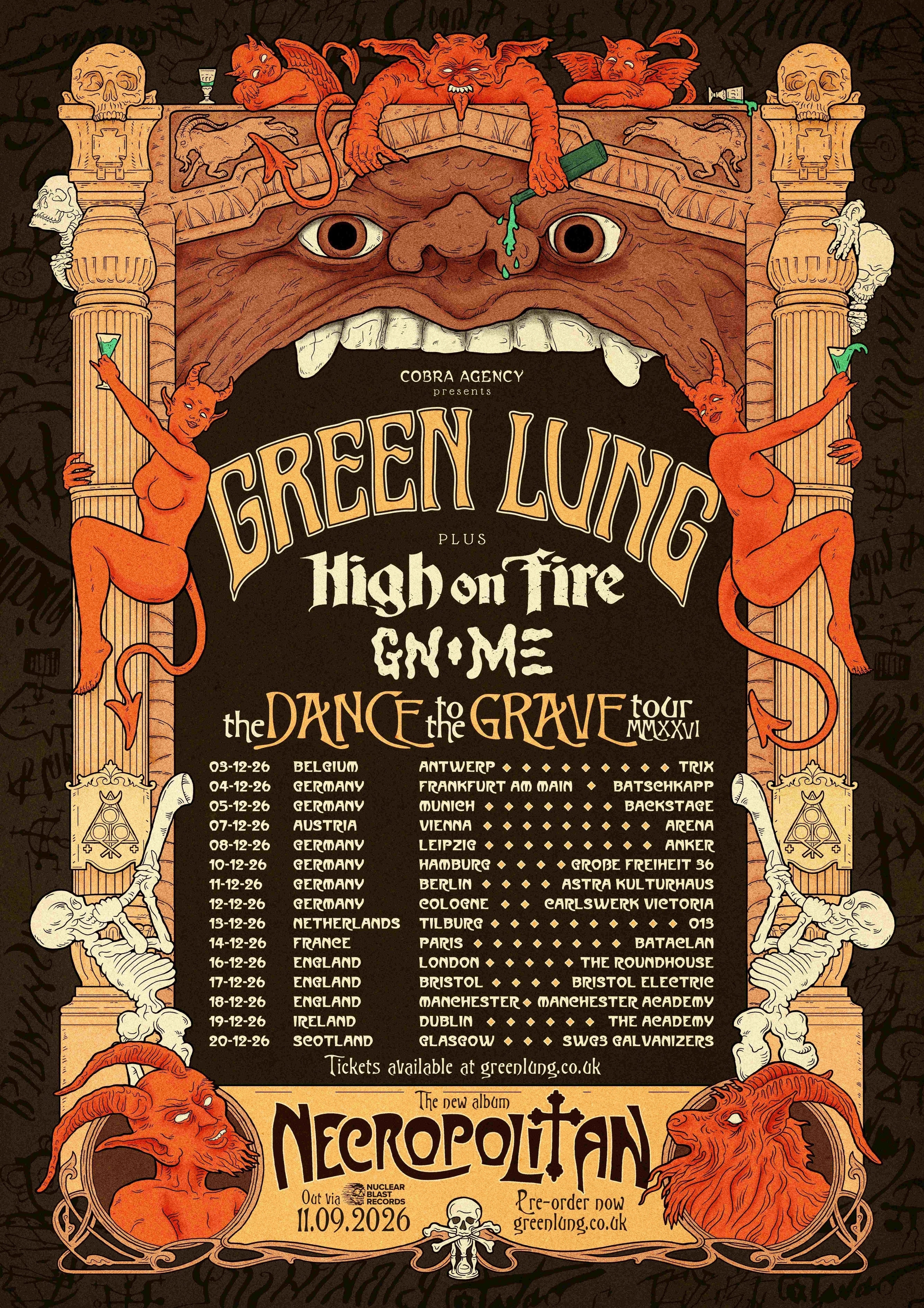 Green Lung - High On Fire - Gnome at Astra Kulturhaus Tickets