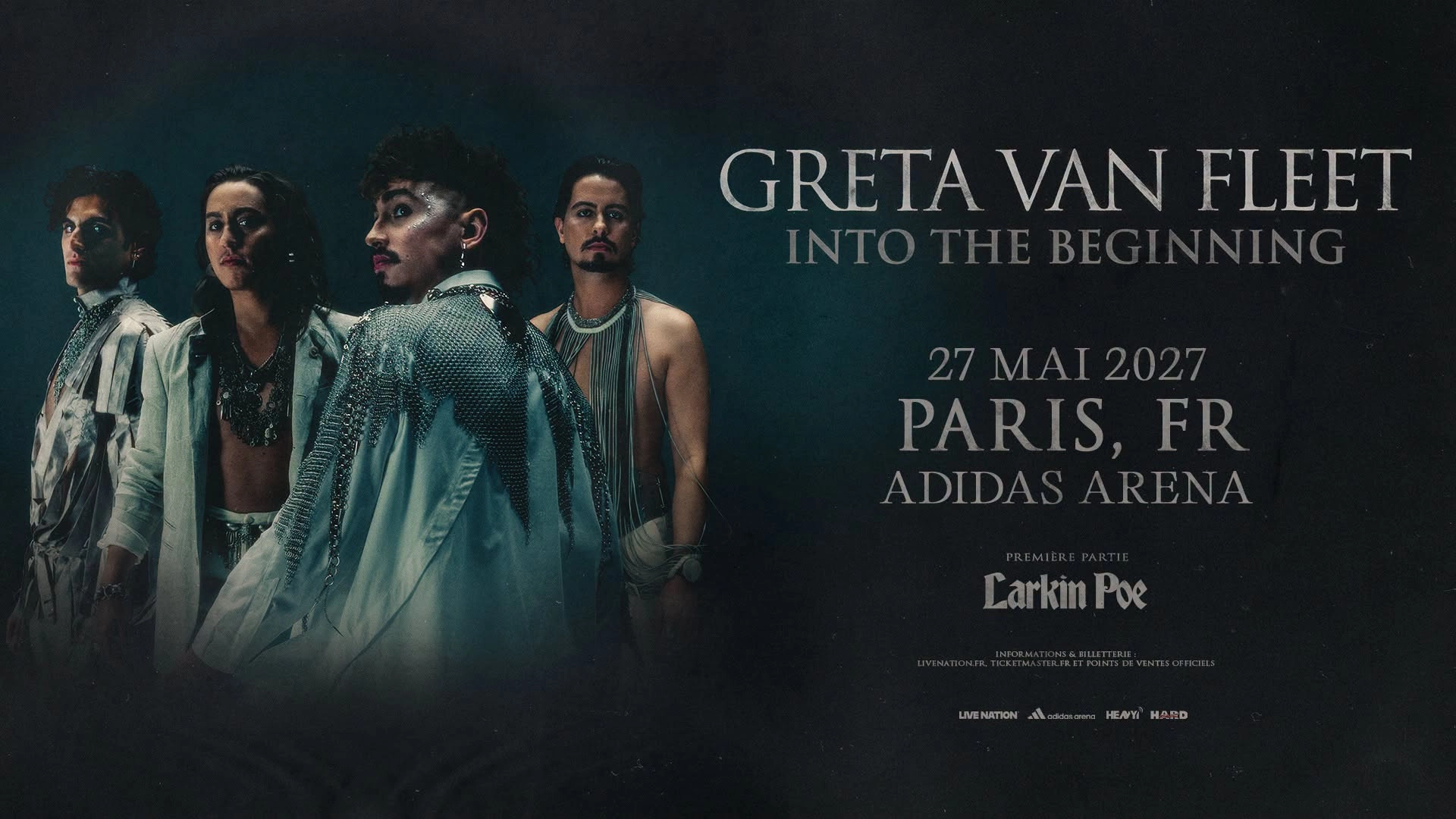 Billets Greta Van Fleet (Adidas Arena - Paris)
