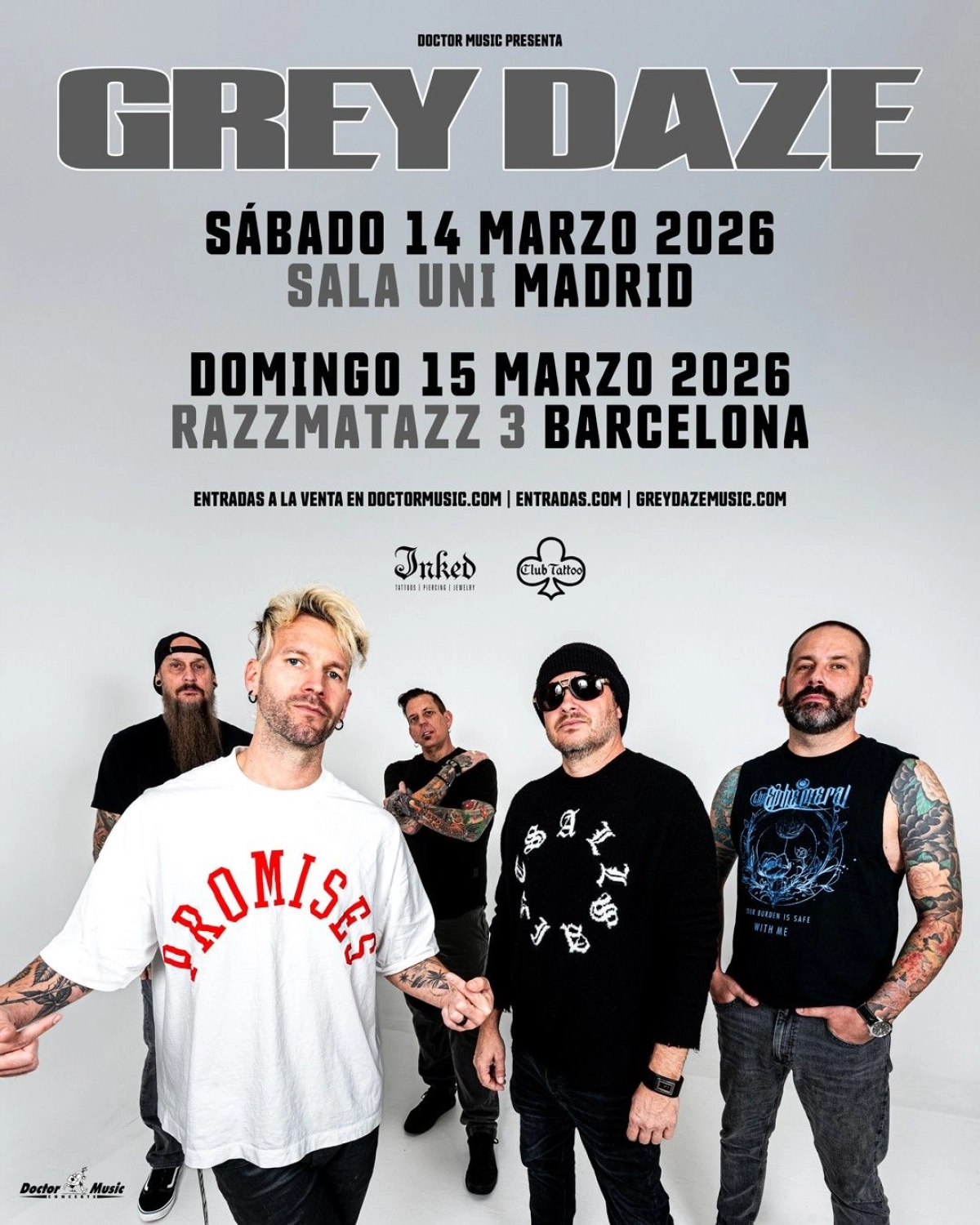 Grey Daze at Razzmatazz Tickets