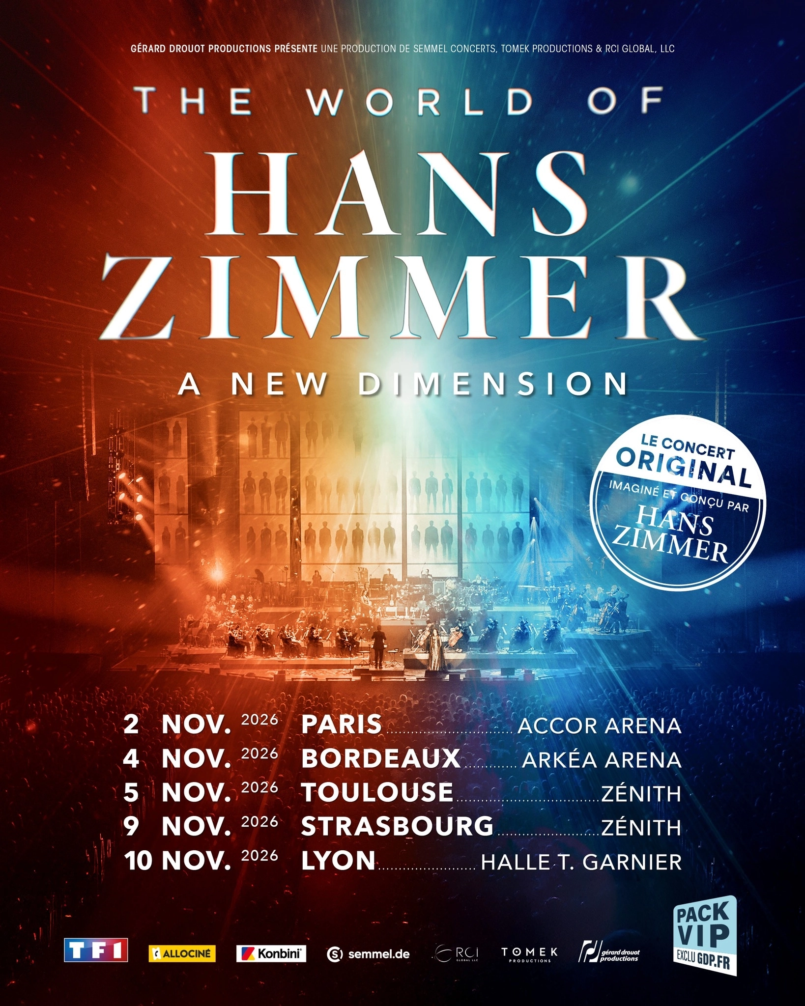 Billets World of Hans Zimmer (Arkea Arena - Bordeaux)