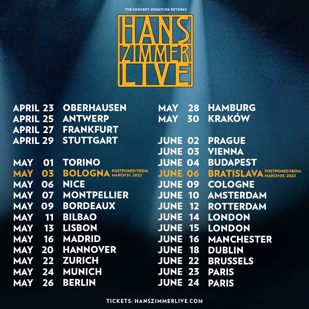 Hans Zimmer Live at O2 Arena Prague Tickets