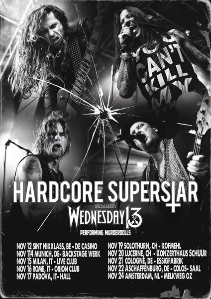 Billets Hardcore Superstar - Wednesday 13 (Melkweg - Amsterdam)