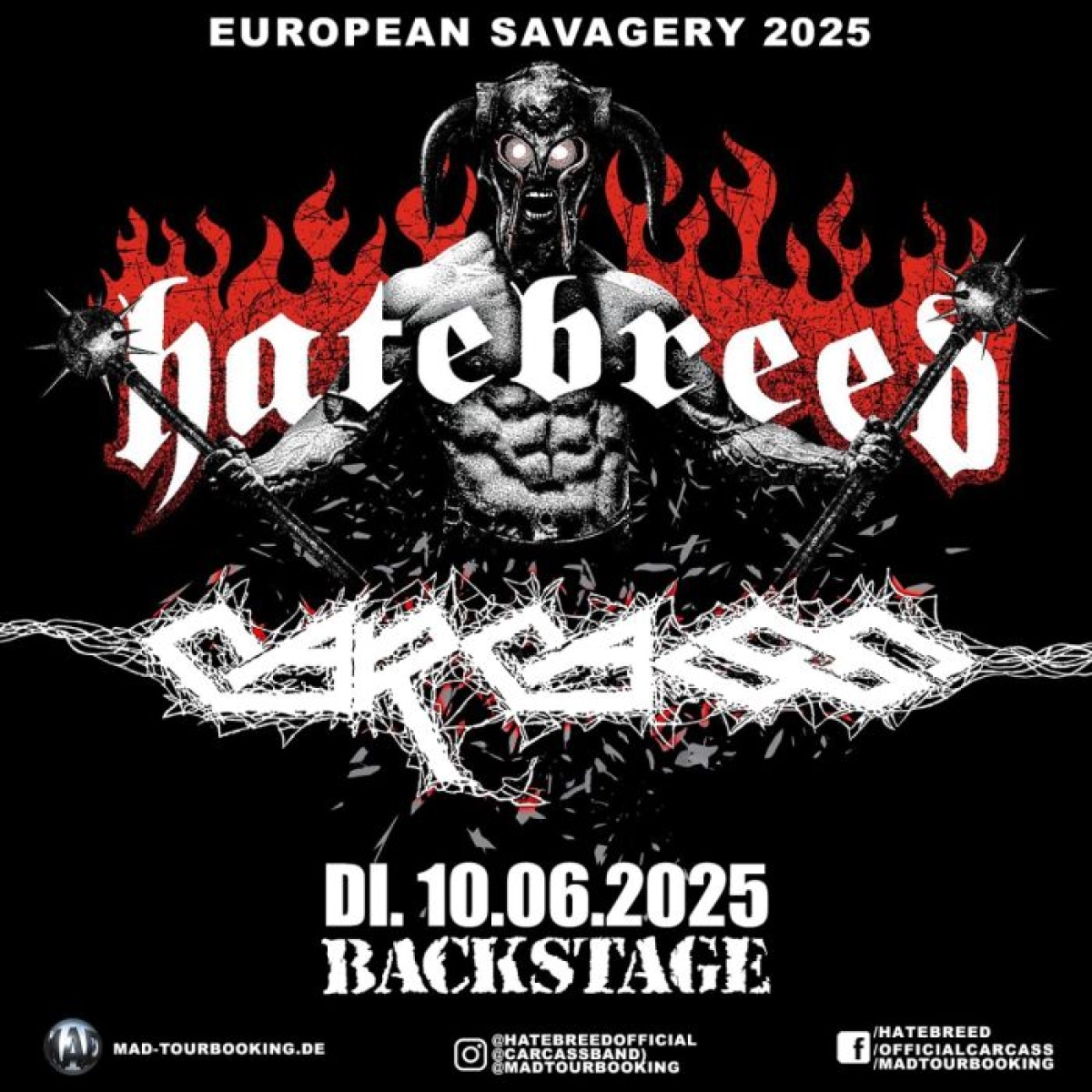 Hatebreed - Carcass at Backstage Werk Tickets