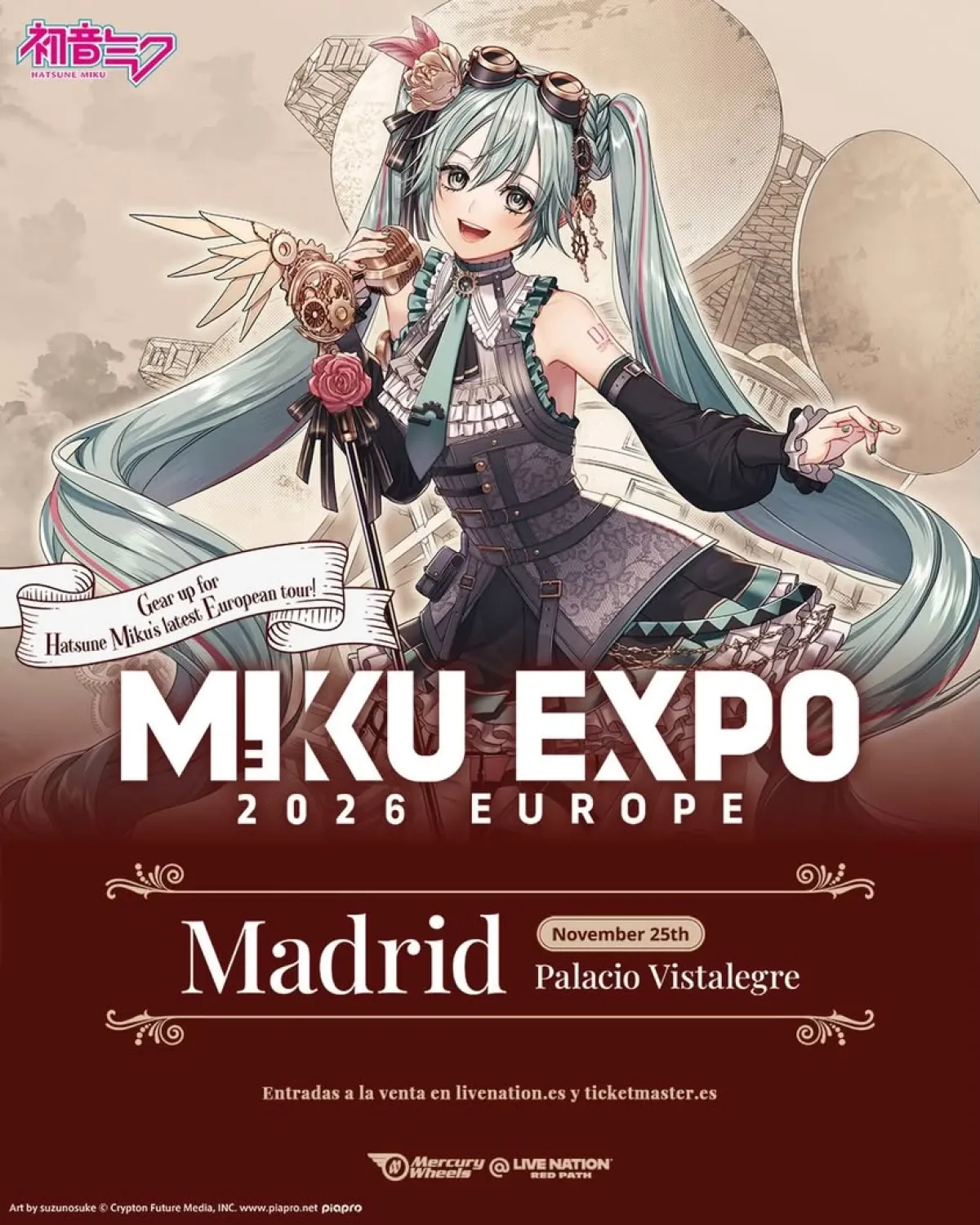 Billets Hatsune Miku Expo (Palacio Vistalegre - Madrid)