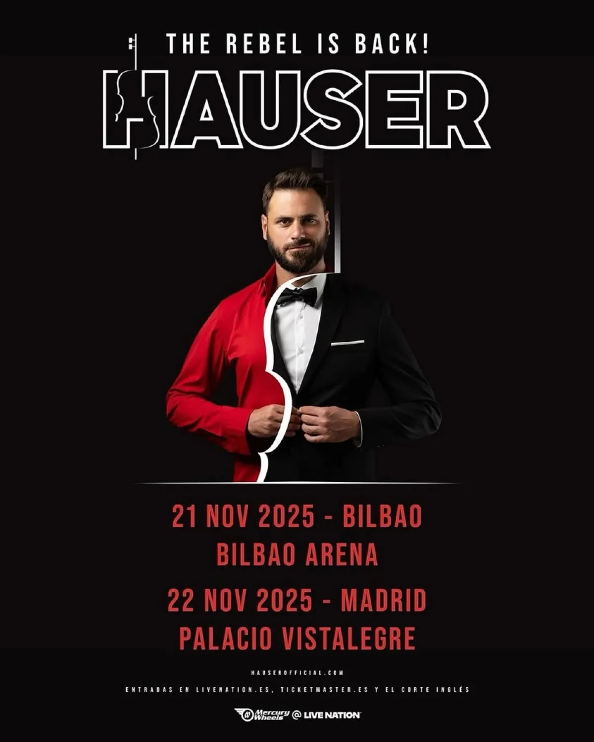 Hauser at Bilbao Arena Tickets