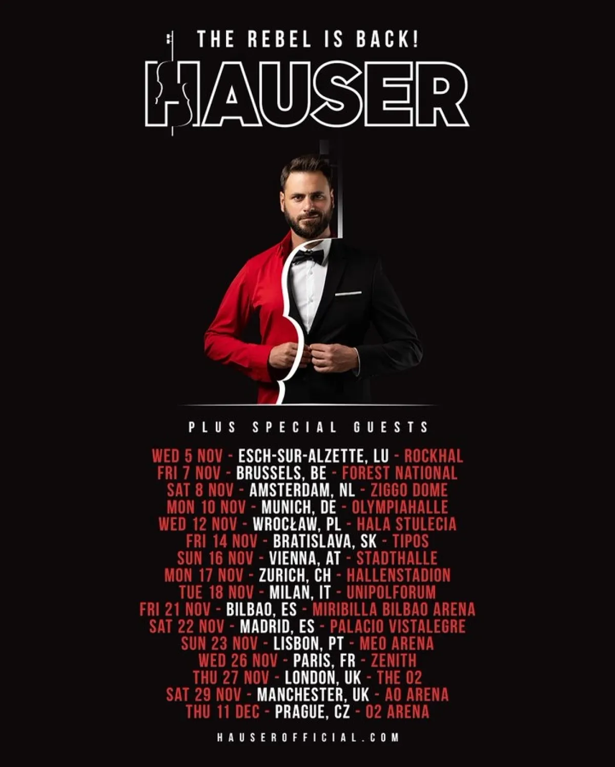 Hauser at O2 Arena Prague Tickets