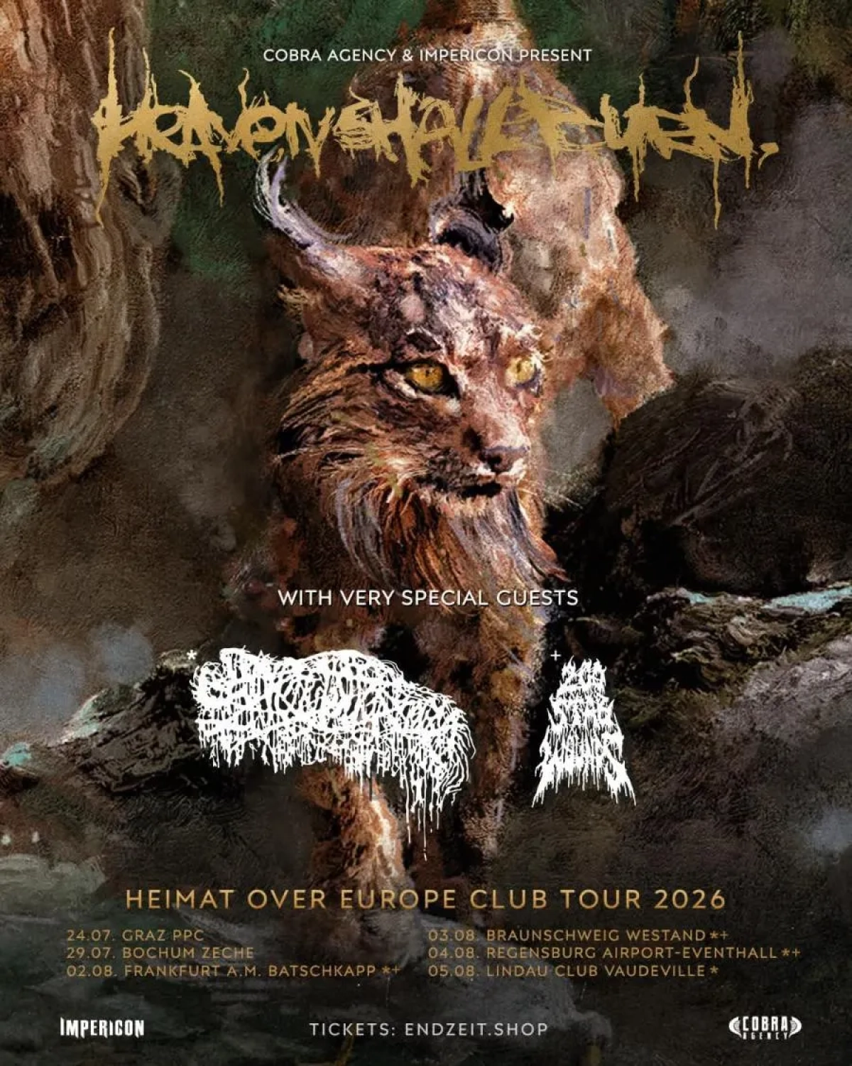 Heaven Shall Burn en Eventhall Airport Obertraubling Tickets