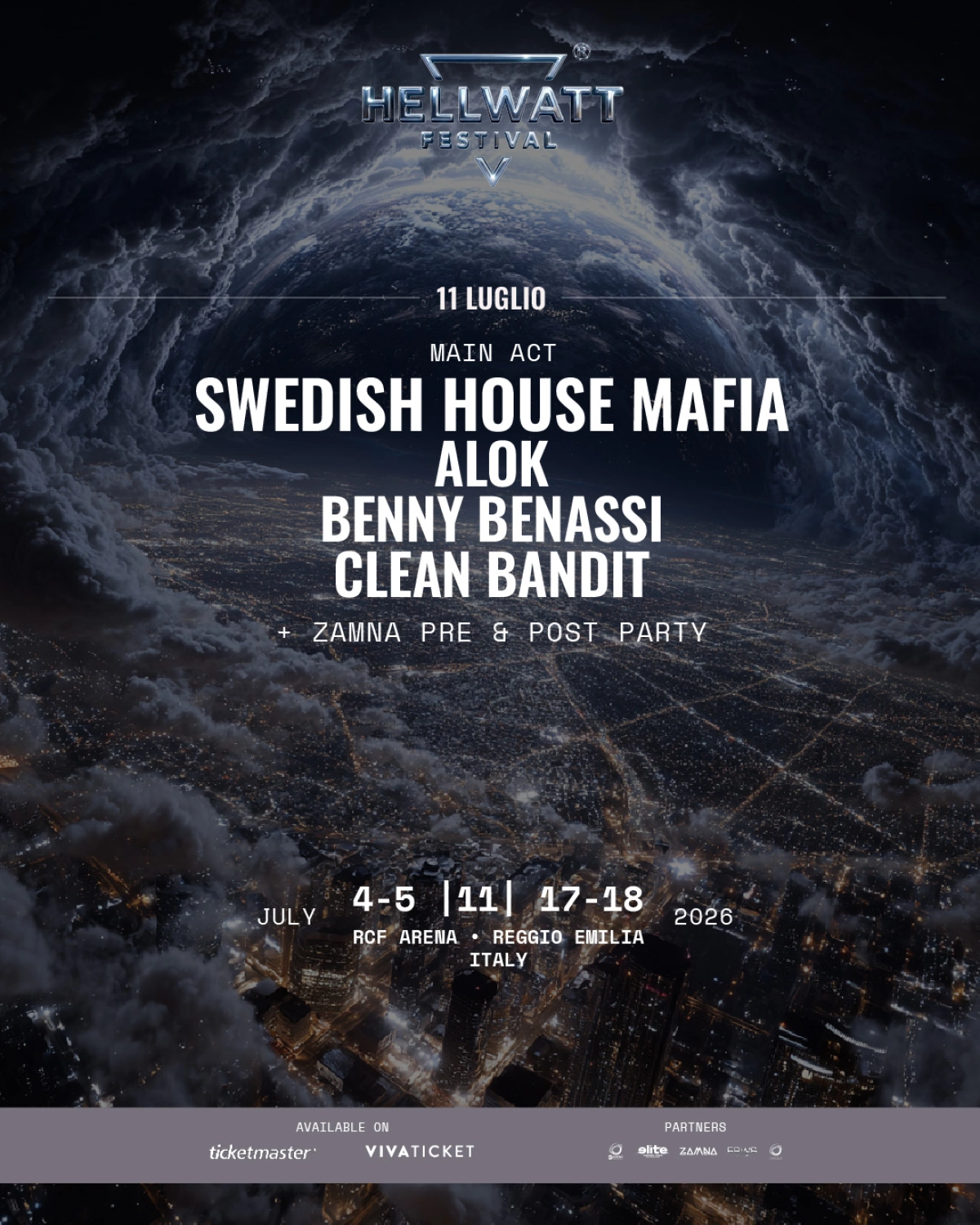 Hellwatt Festival: Swedish House Mafia al RCF Arena Tickets