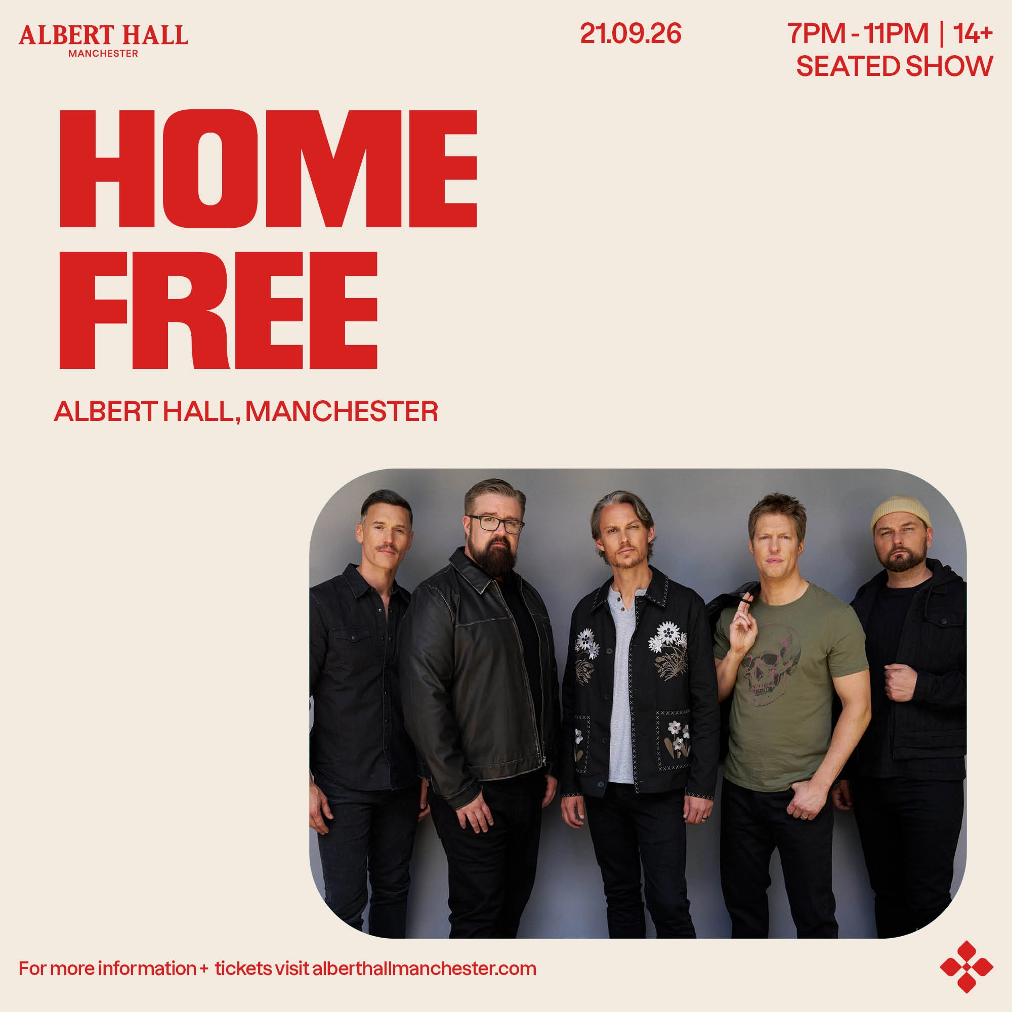 Home Free at Albert Hall Manchester Tickets