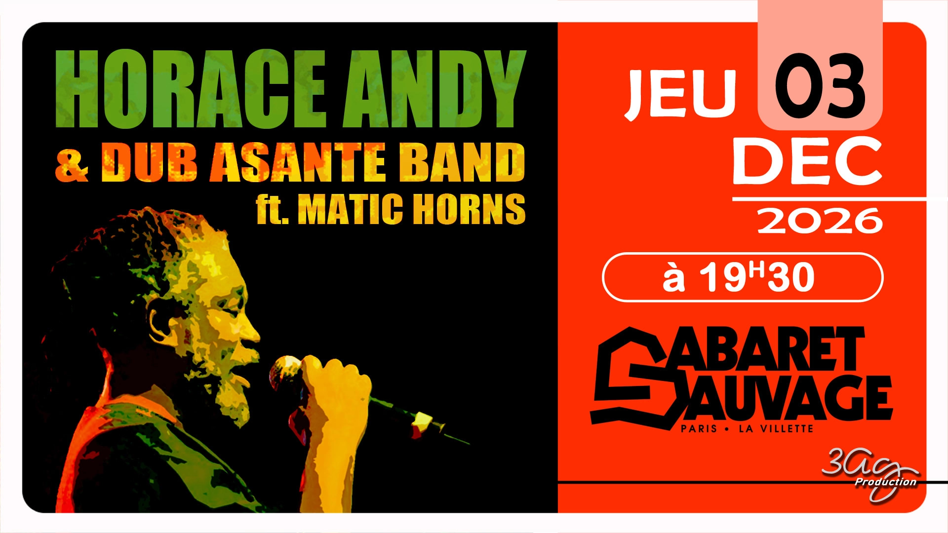 Horace Andy at Cabaret Sauvage Tickets