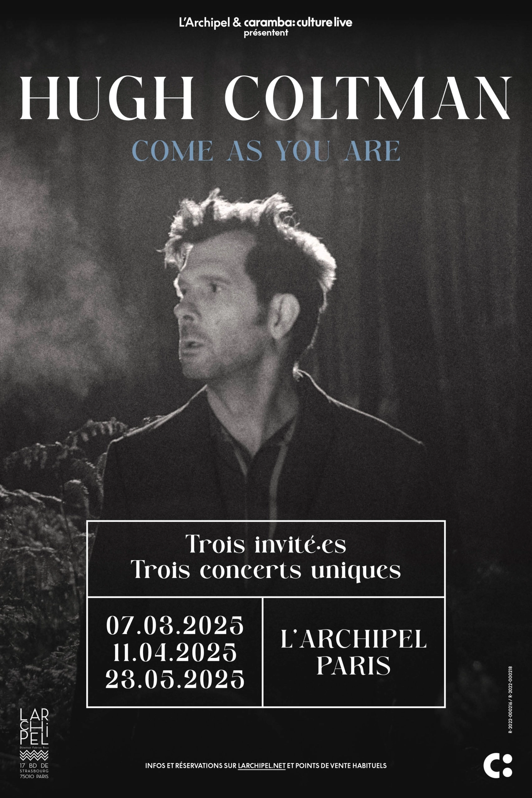 Billets Hugh Coltman - Come As You Are (L'Archipel Paris - Paris)