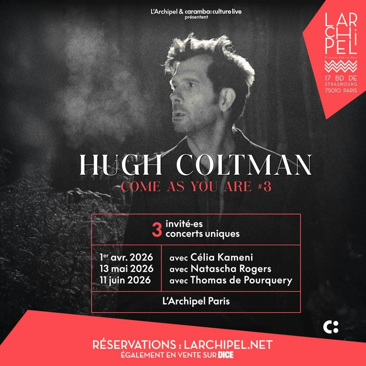 Hugh Coltman en L'Archipel Paris Tickets