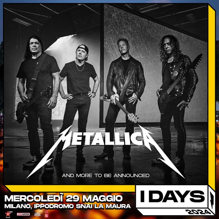Billets I-Days 2024 : Metallica (Ippodromo Snai San Siro - Milan)