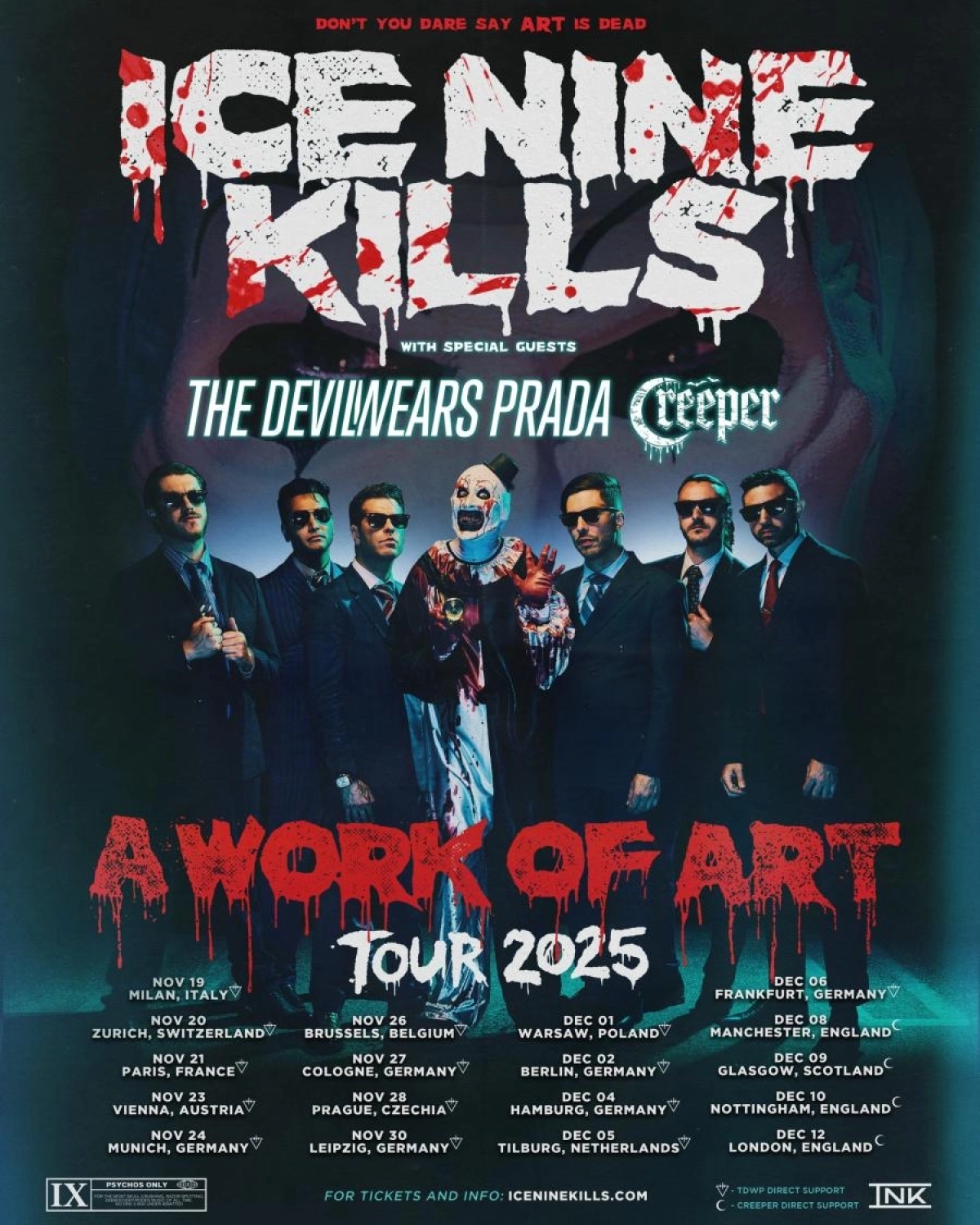 Billets Ice Nine Kills (Alcatraz Milan - Milan)