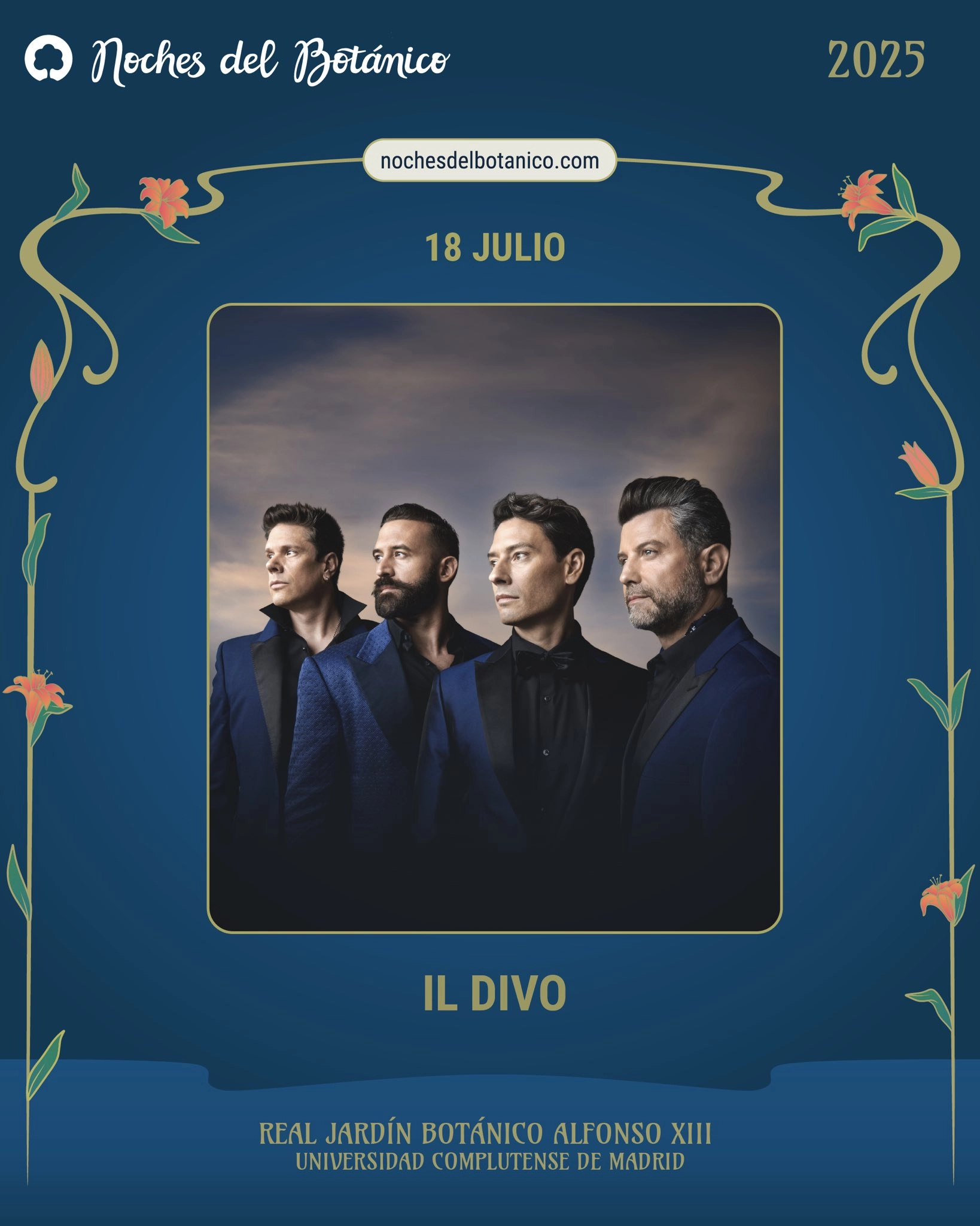 Billets Il Divo (Real Jardin Botanico - Madrid)