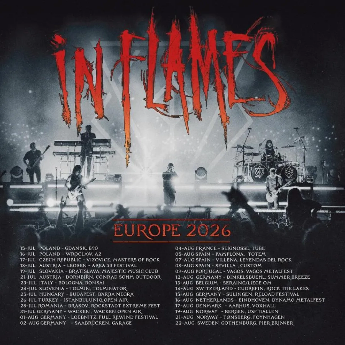 In Flames en OM Concerts Tickets