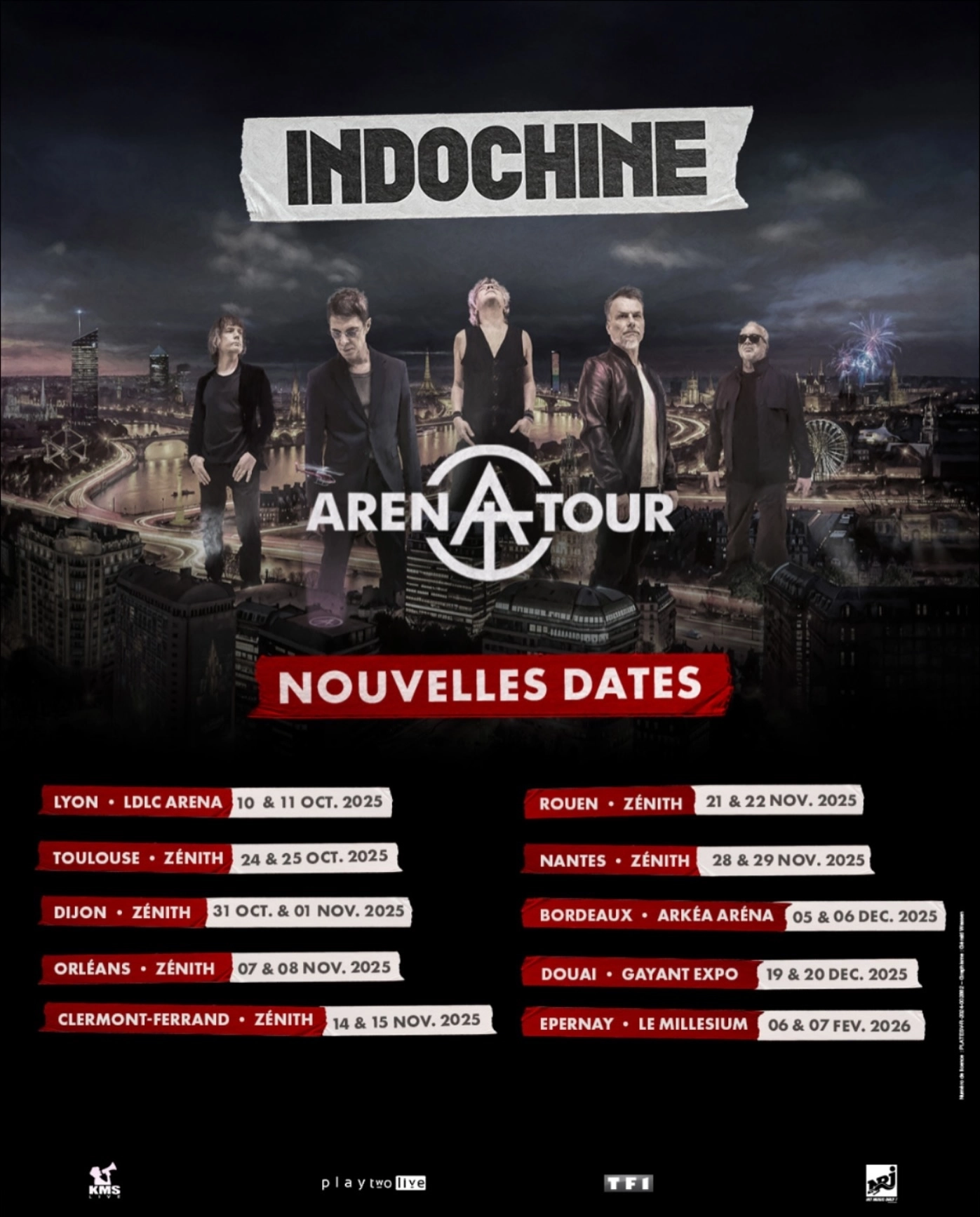 Billets Indochine (Arena Orléans - Orléans)