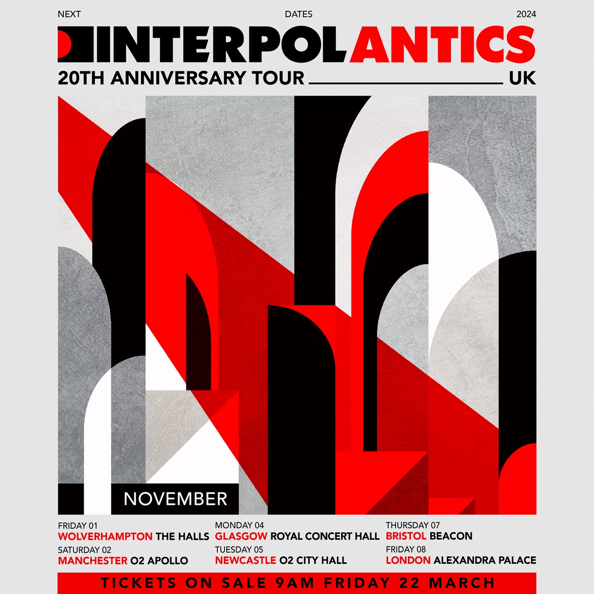 Interpol at Glasgow Royal Concert Hall Tickets