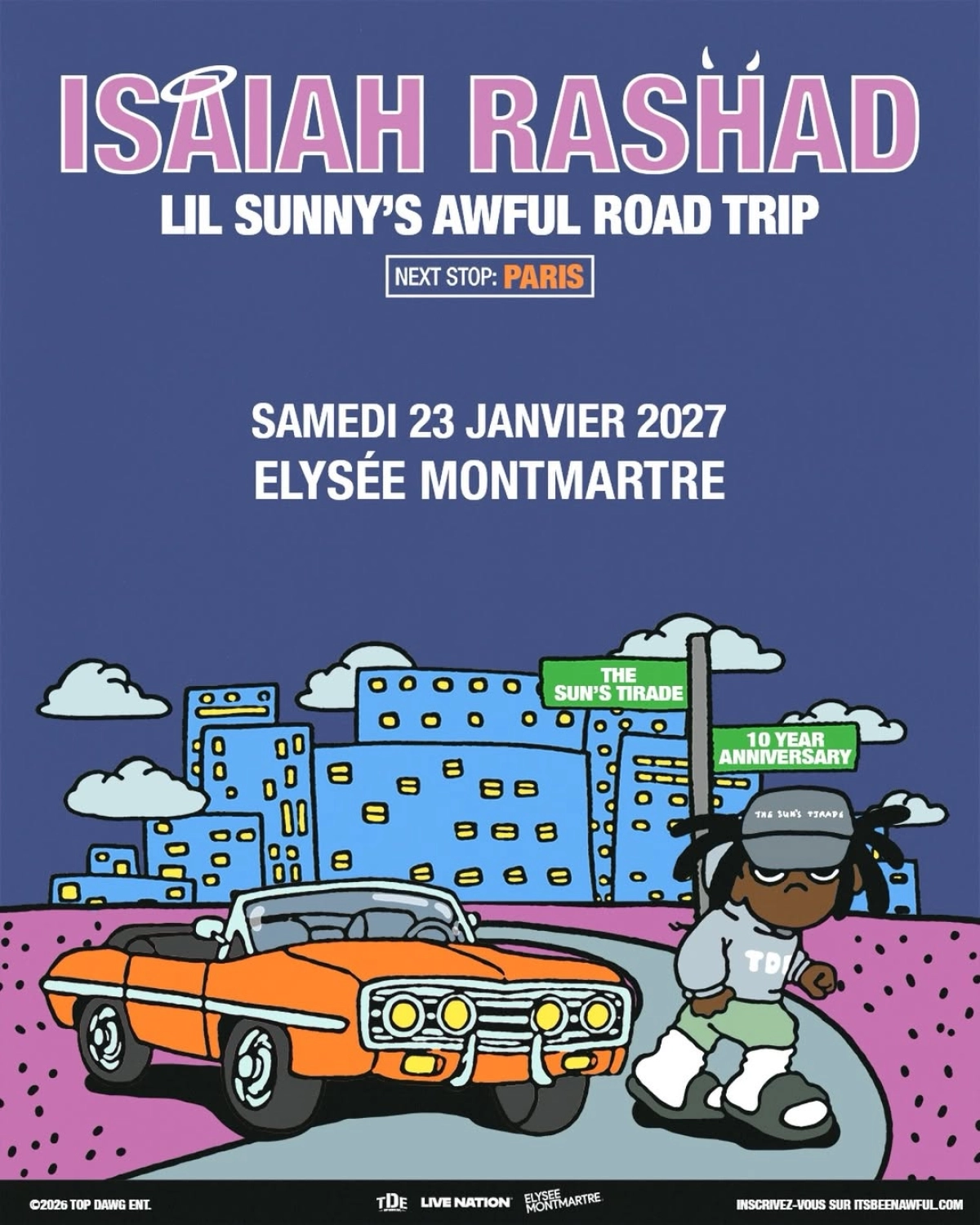 Isaiah Rashad at Elysee Montmartre Tickets