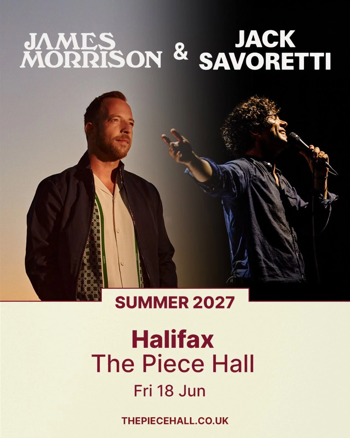 Jack Savoretti - James Morrison at The Piece Hall Halifax Tickets