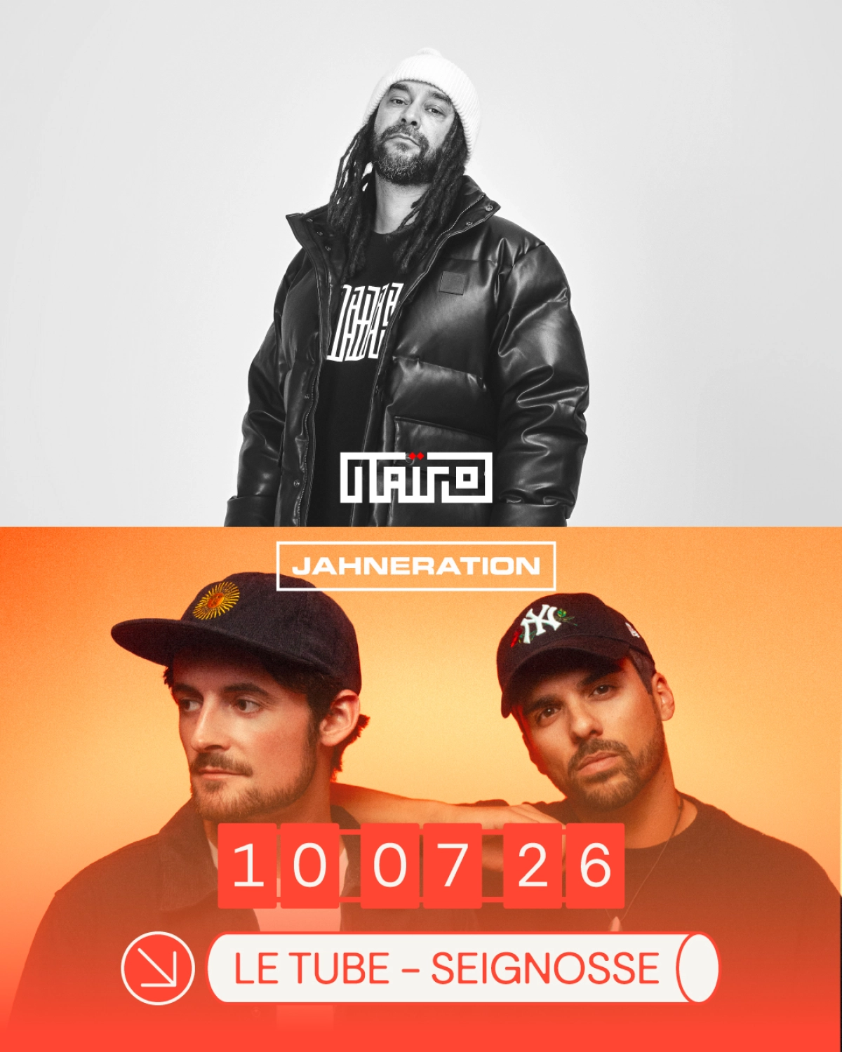 Jahneration - Tairo at Le Tube - Les Bourdaines Tickets