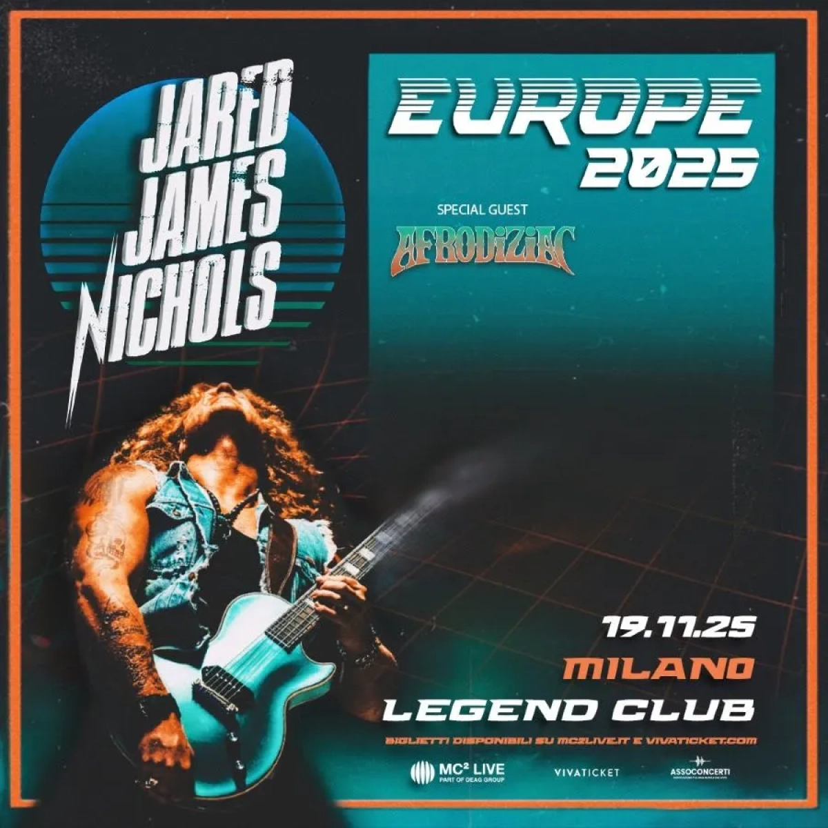 Billets Jared James Nichols (Legend Club Milano - Milan)