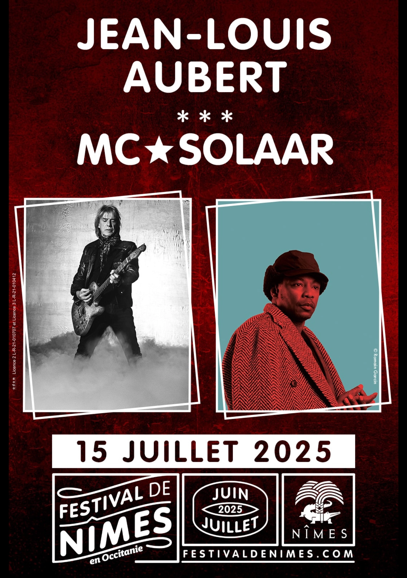 Billets Jean-Louis Aubert - Mc Solaar (Arenes de Nimes - Nimes)