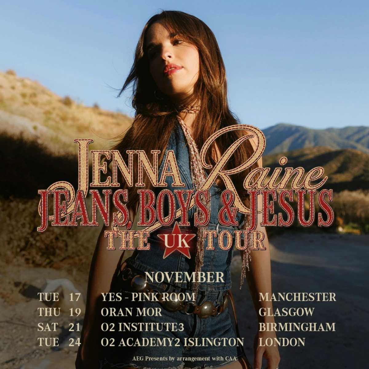 Jenna Raine at YES Manchester Tickets
