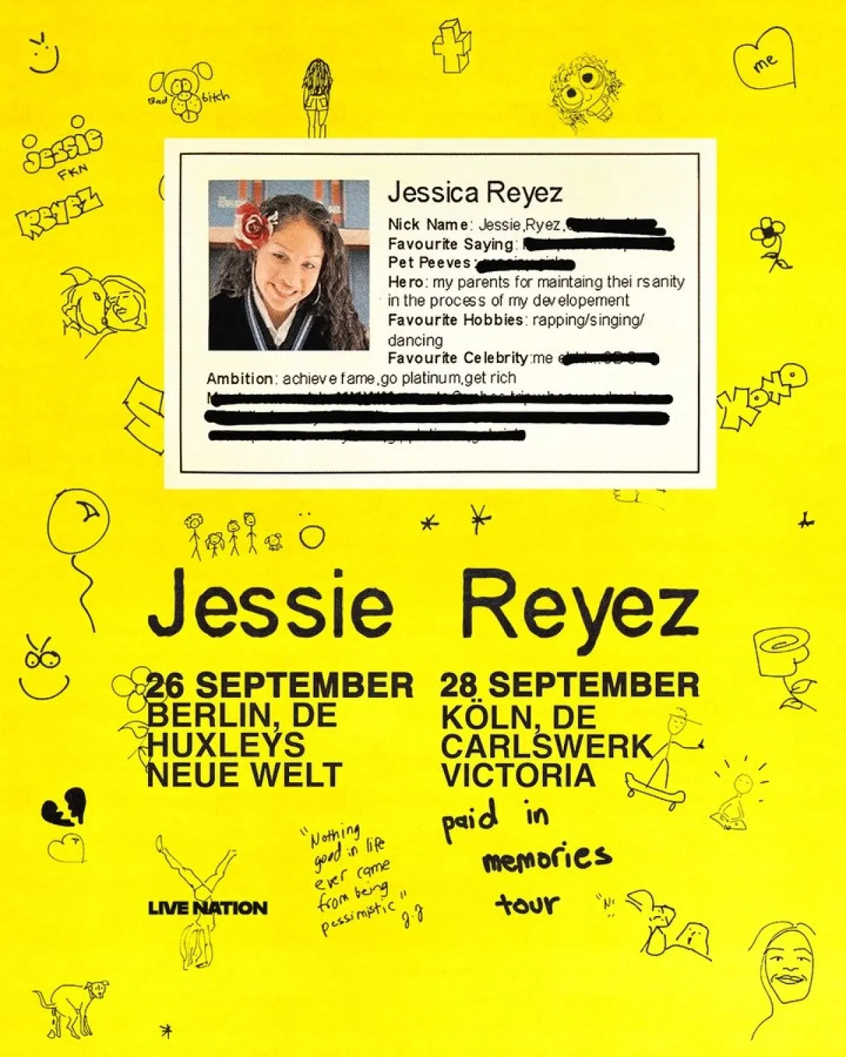 Billets Jessie Reyez (Carlswerk Victoria - Cologne)