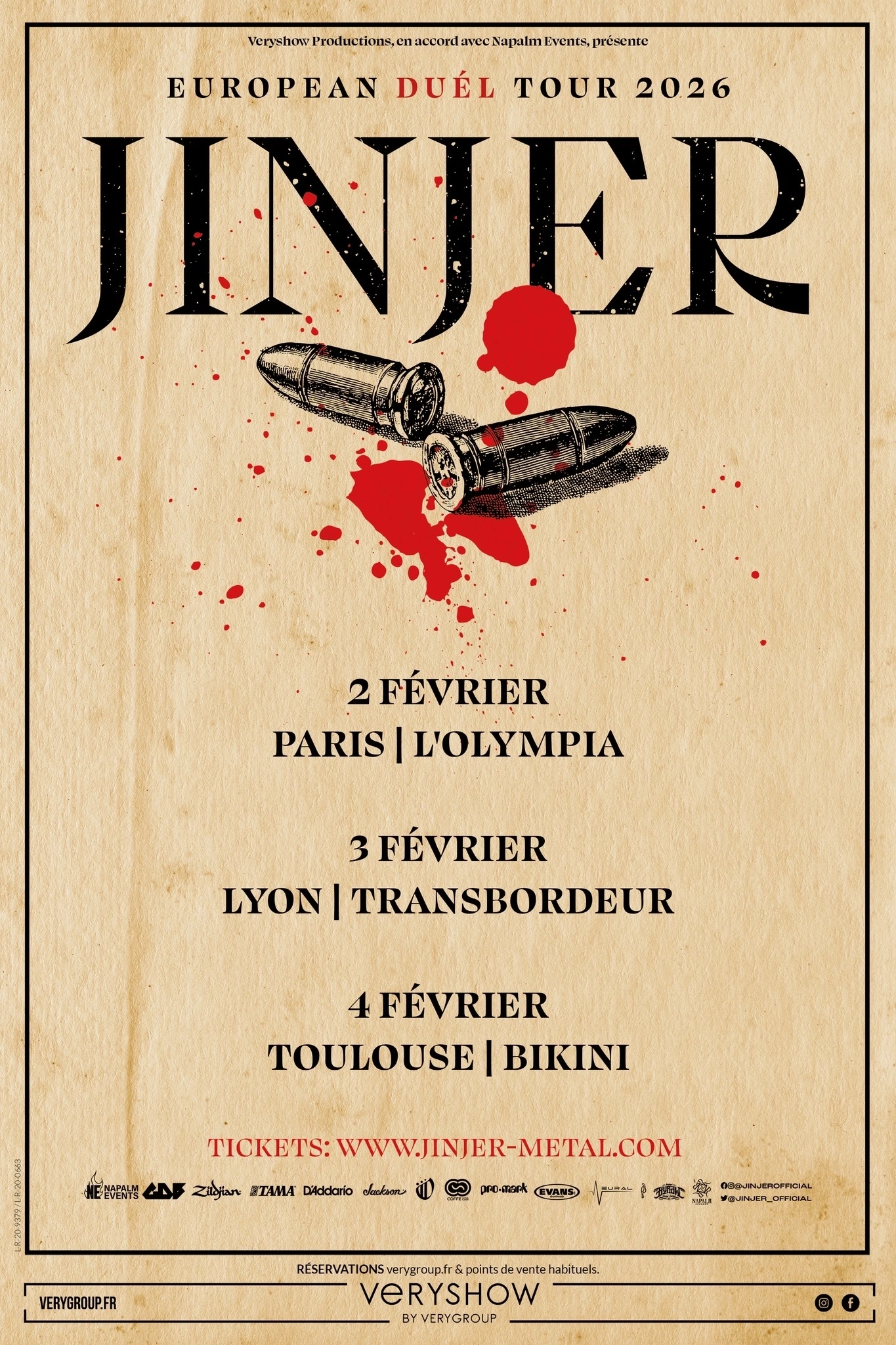 Billets Jinjer (Le Bikini - Toulouse)