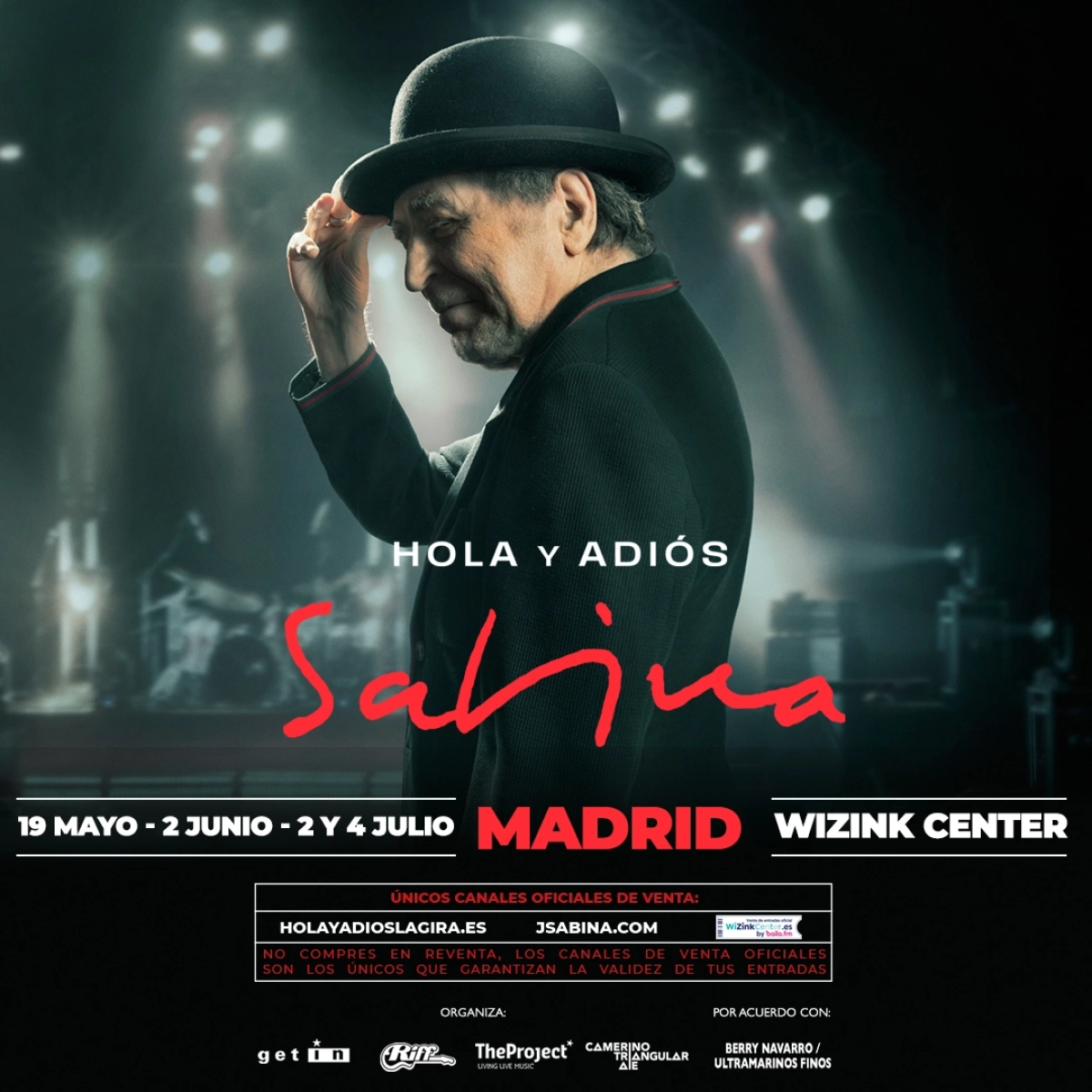 Billets Joaquin Sabina (WiZink Center - Madrid)