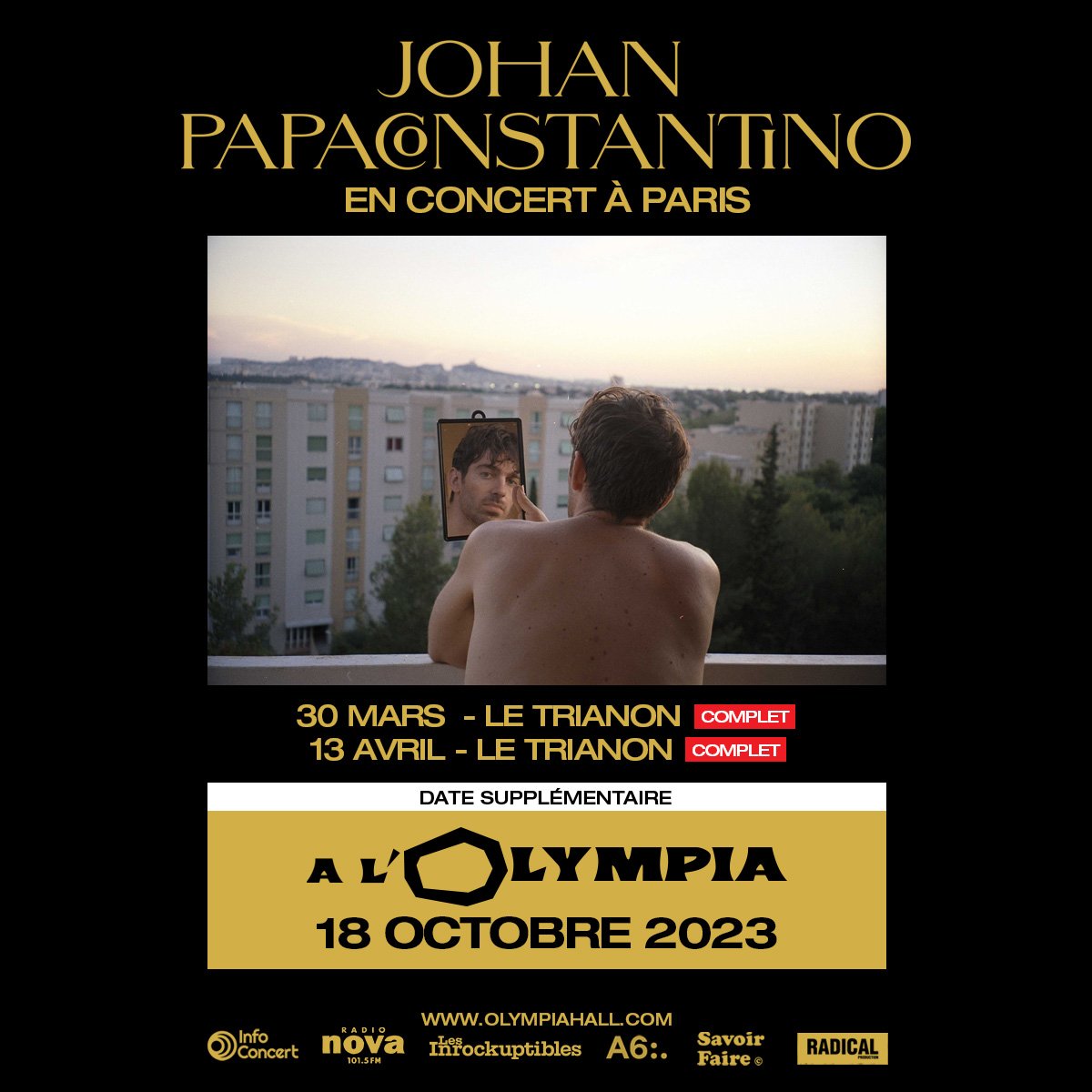 Billets Johan Papaconstantino (Olympia - Paris)